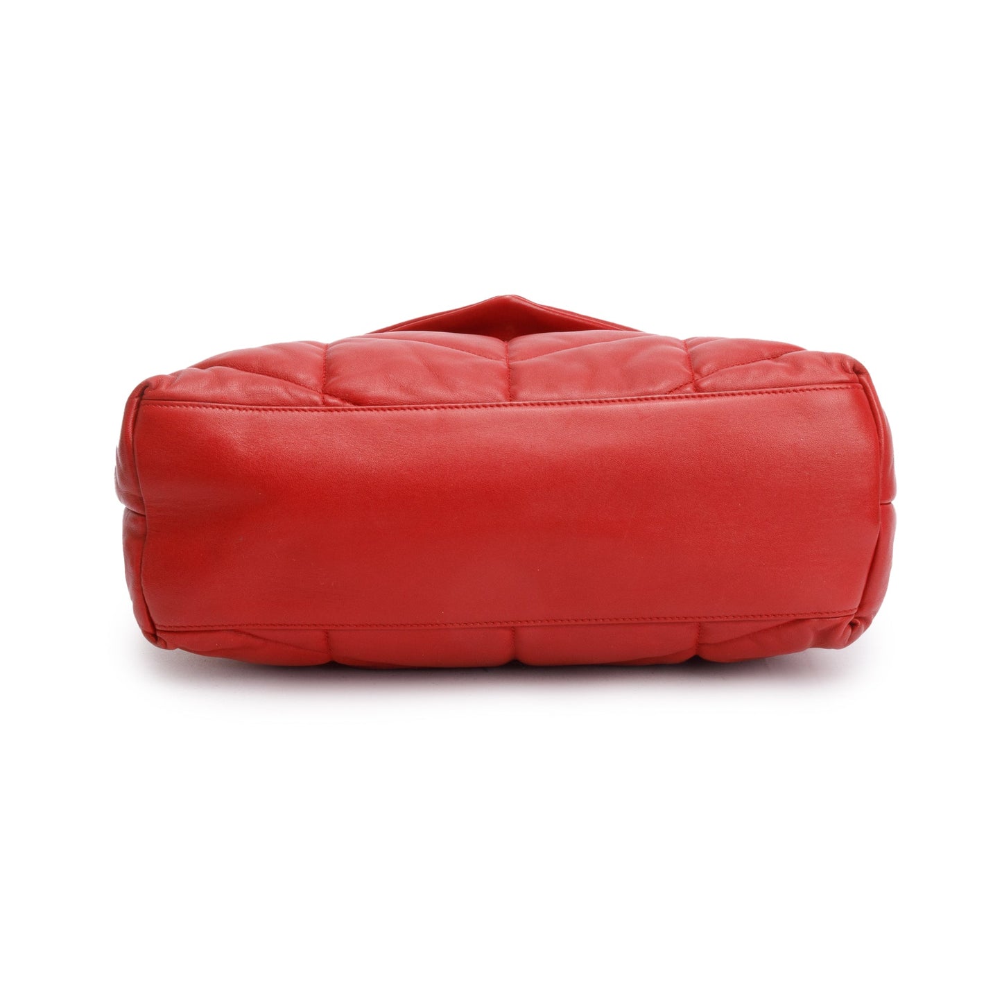 Saint Laurent 2019 Red Nappa Leather Medium Puffer Loulou Shoulder Bag