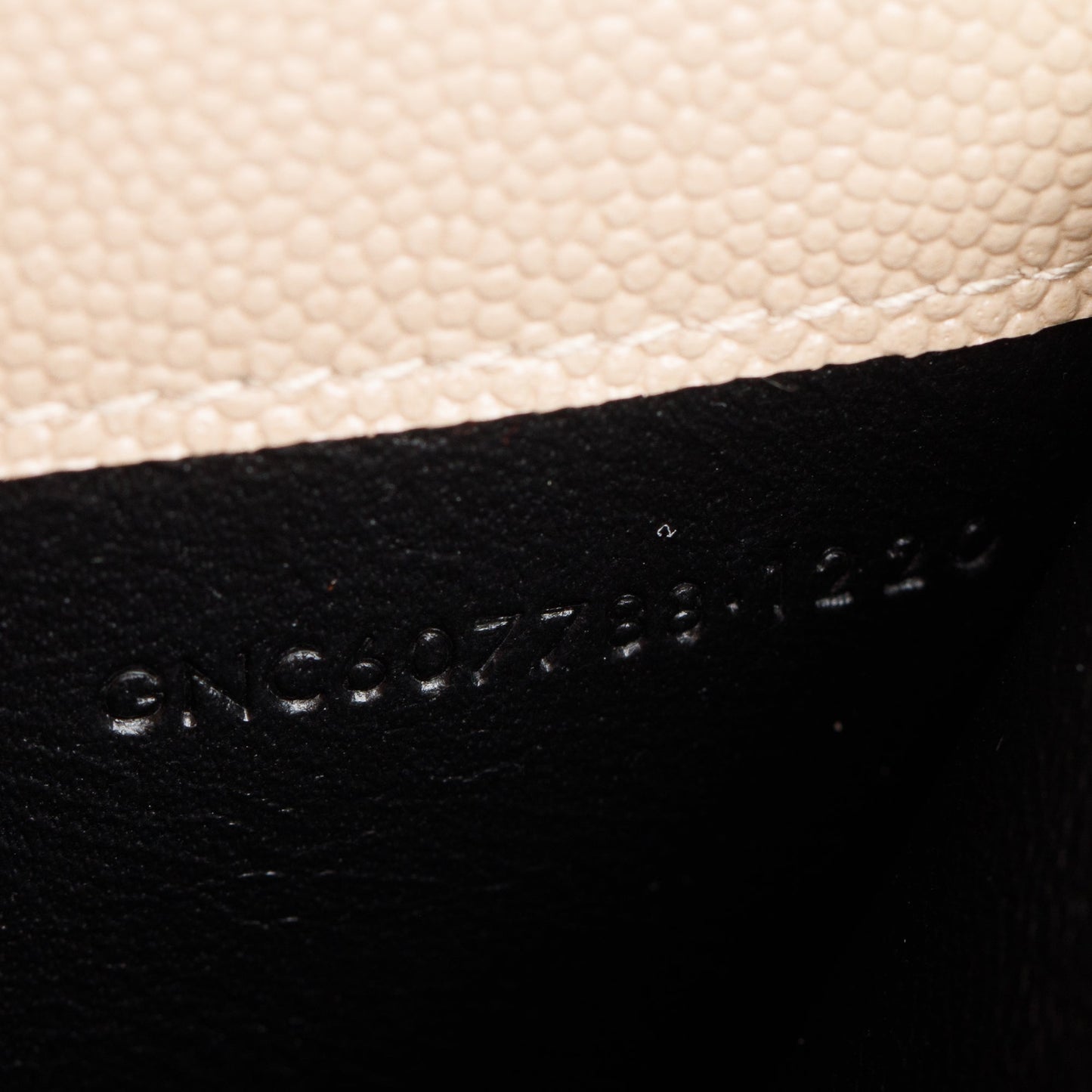 Saint Laurent 2020 Beige Grain De Poudre Leather Uptown Chain Wallet