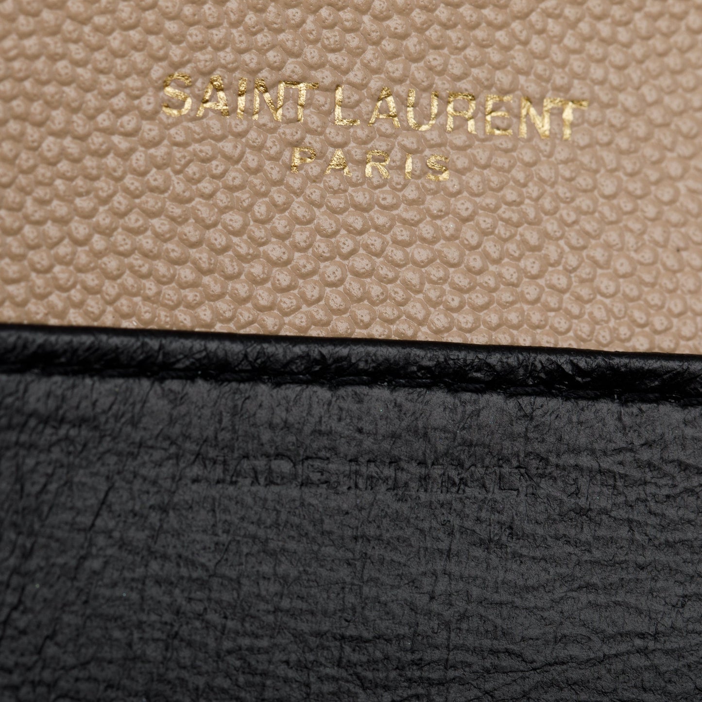 Saint Laurent 2020 Beige Grain De Poudre Leather Uptown Chain Wallet
