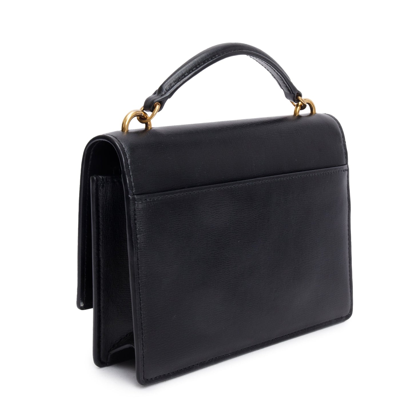 Saint Laurent 2020 Black Calfskin Leather Sunset Chain Wallet