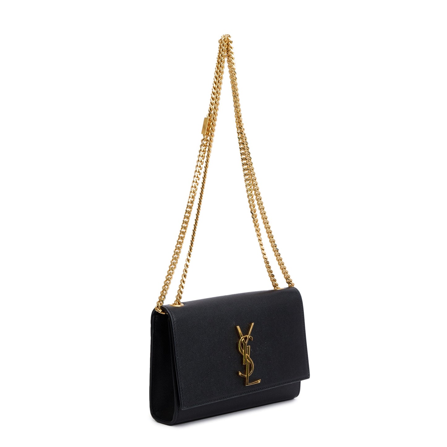 Saint Laurent 2020 Black Grain De Poudre Leather Small Kate Bag