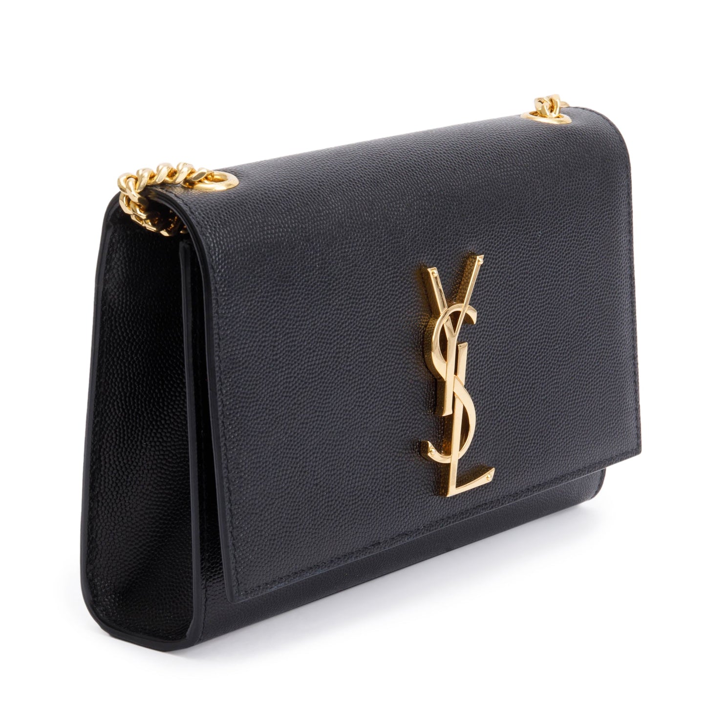 Saint Laurent 2020 Black Grain De Poudre Leather Small Kate Bag
