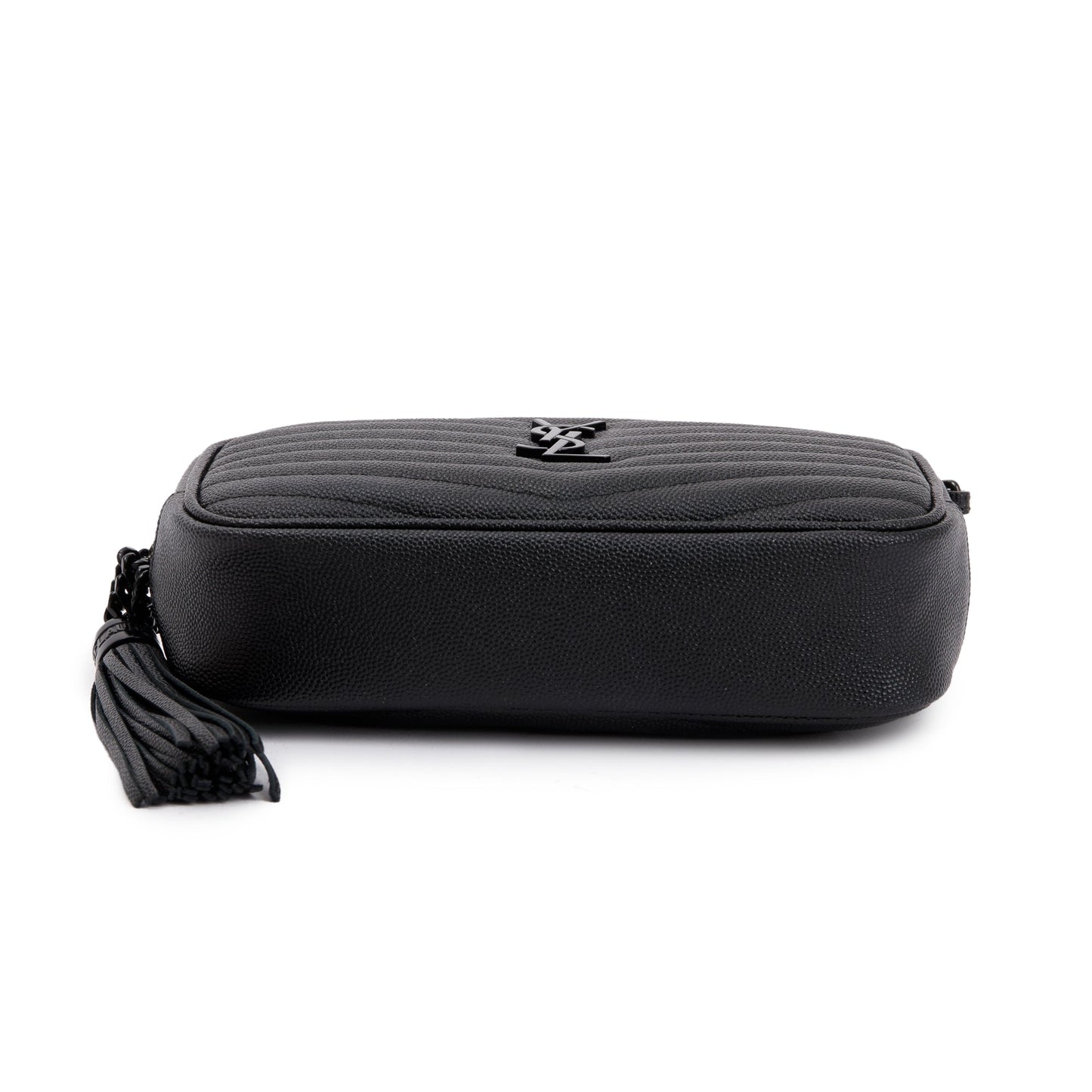 Saint Laurent 2020 Black Grain de Poudre Matelasse Mini Lou Camera Bag