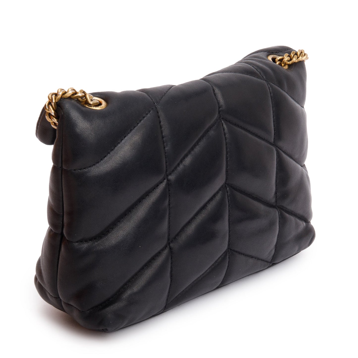 Saint Laurent 2020 Black Leather Toy Puffer Loulou Shoulder Bag