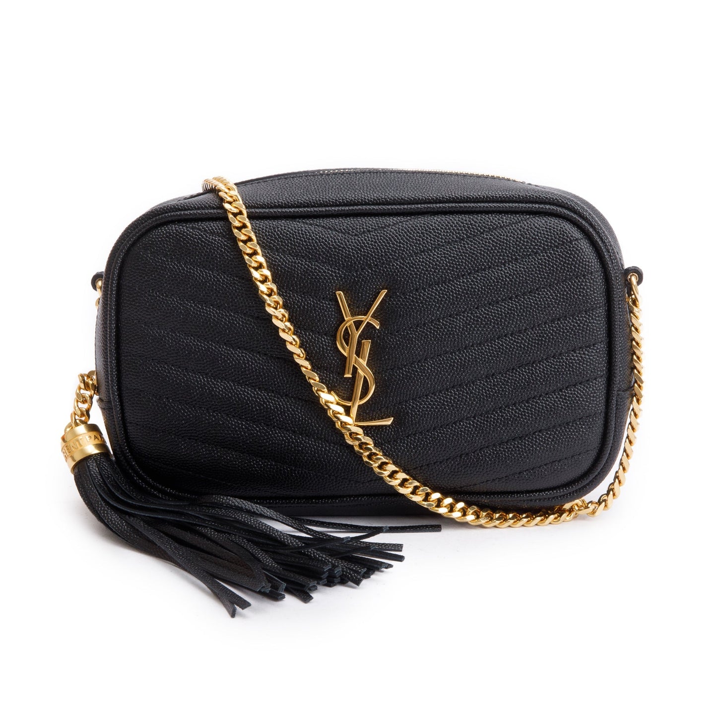 Saint Laurent 2020 Black Quilted Leather Mini Lou Camera Bag
