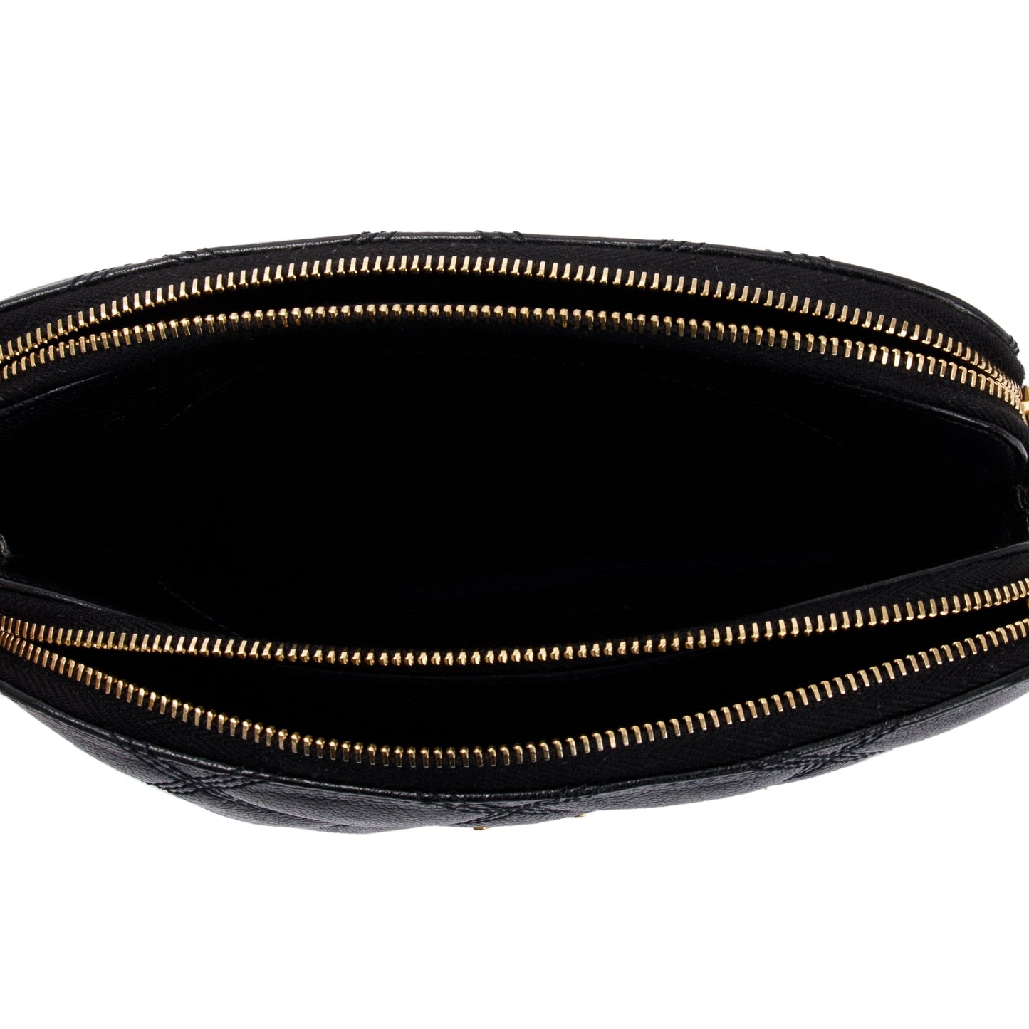Saint Laurent 2020 Black Quilted Mini Becky Double Zip Bag