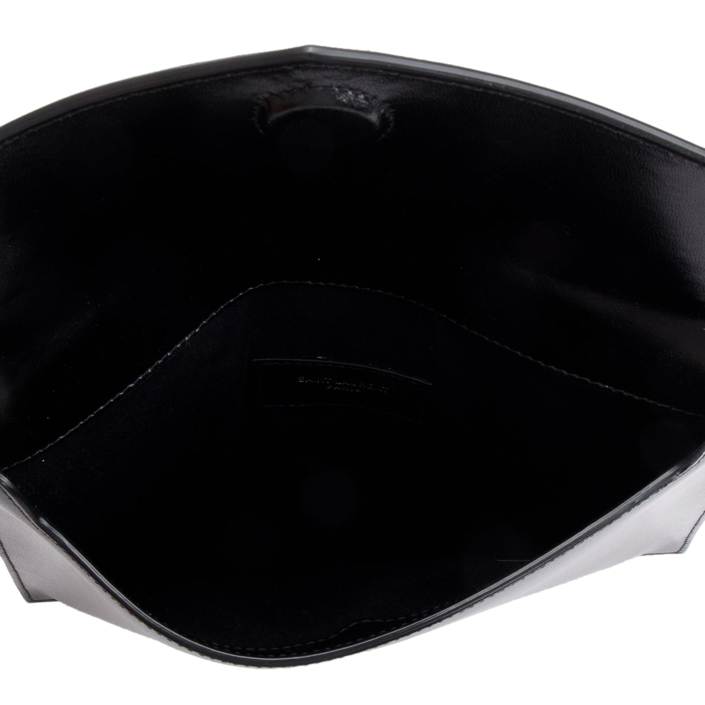 Saint Laurent 2020 Black Smooth Shiny Leather Baby Uptown Pouch