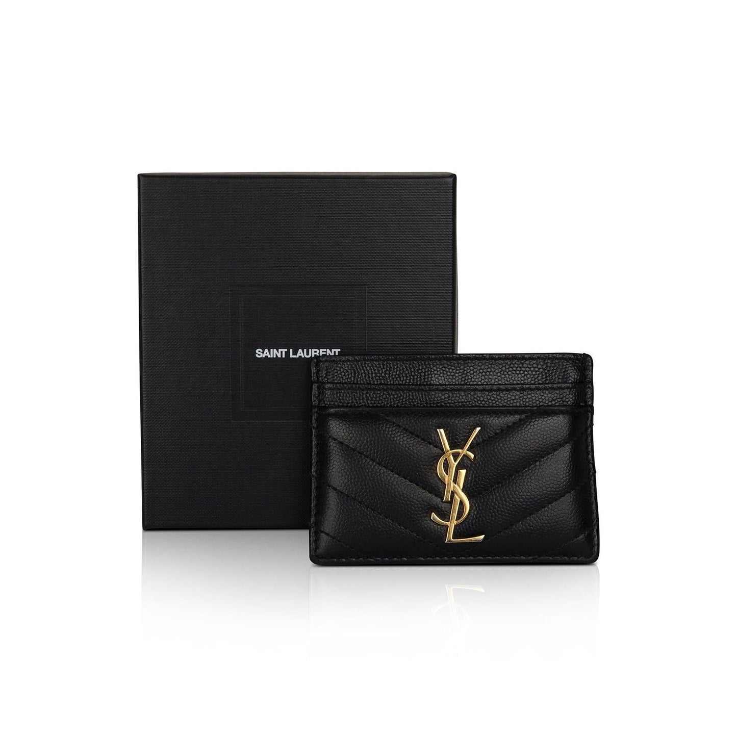 Saint Laurent 2020 Monogram Leather Card Holder