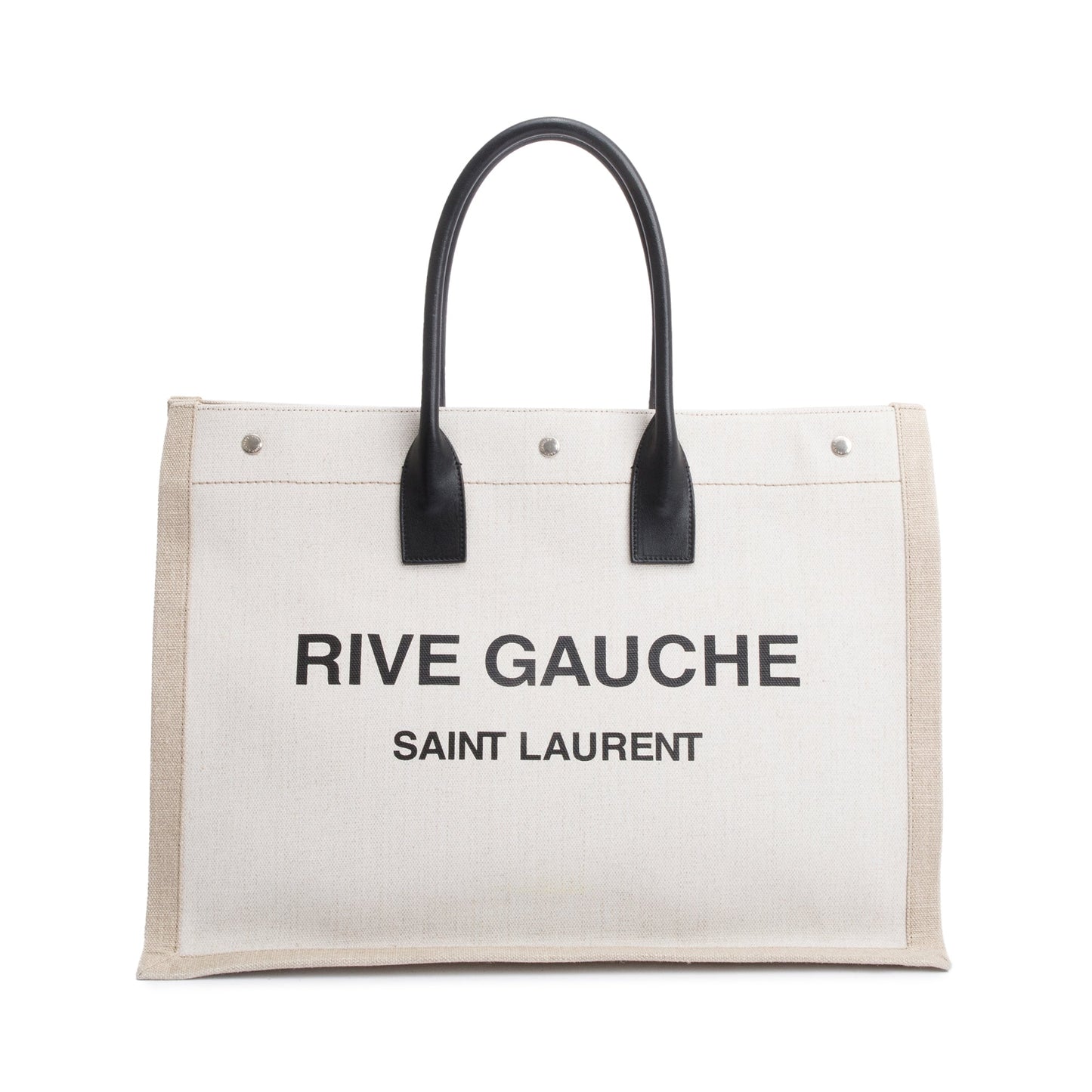 Saint Laurent 2020 Neutral Canvas Large Rive Gauche Canvas Tote