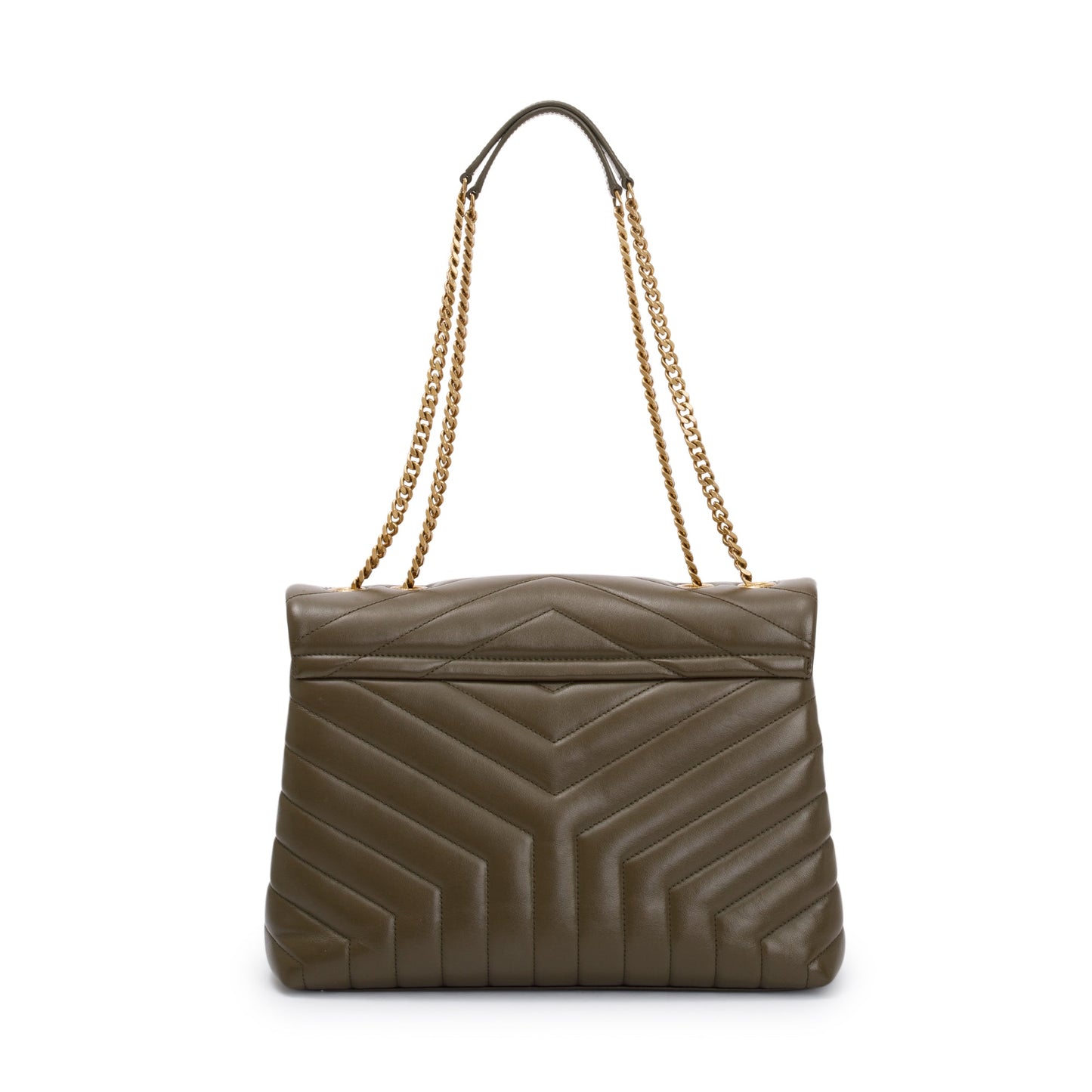 Saint Laurent 2020 Olive Green Medium Loulou Monogram Shoulder Bag