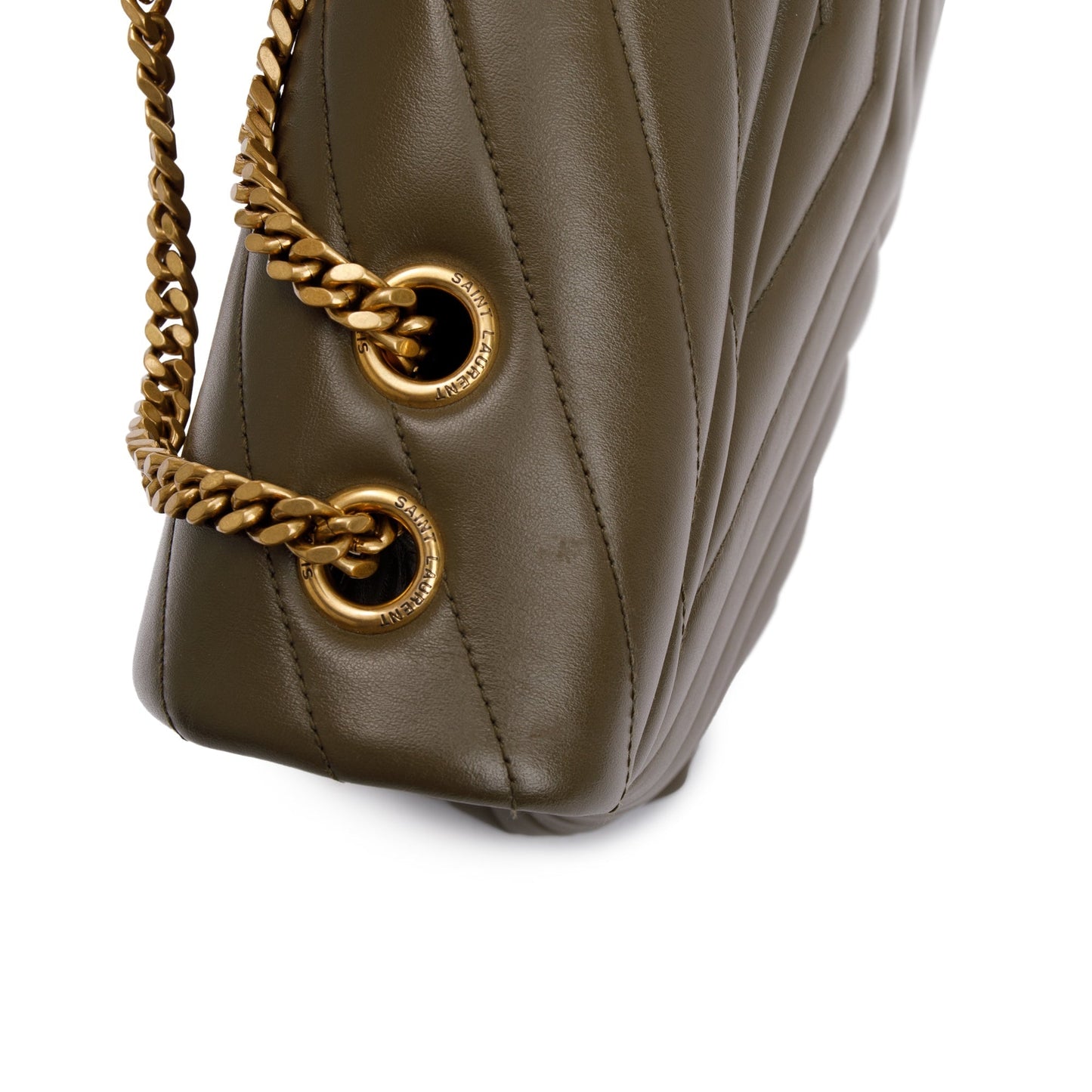 Saint Laurent 2020 Olive Green Medium Loulou Monogram Shoulder Bag