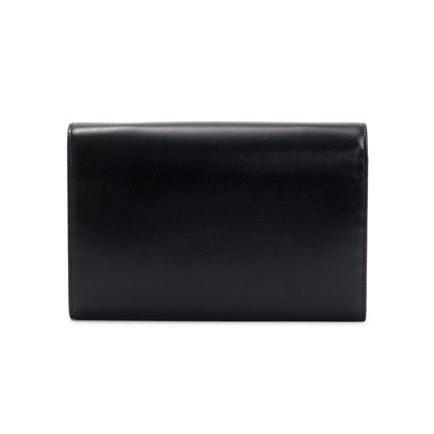 Saint Laurent 2021 Black Calfksin Leather Monogram Chain Wallet