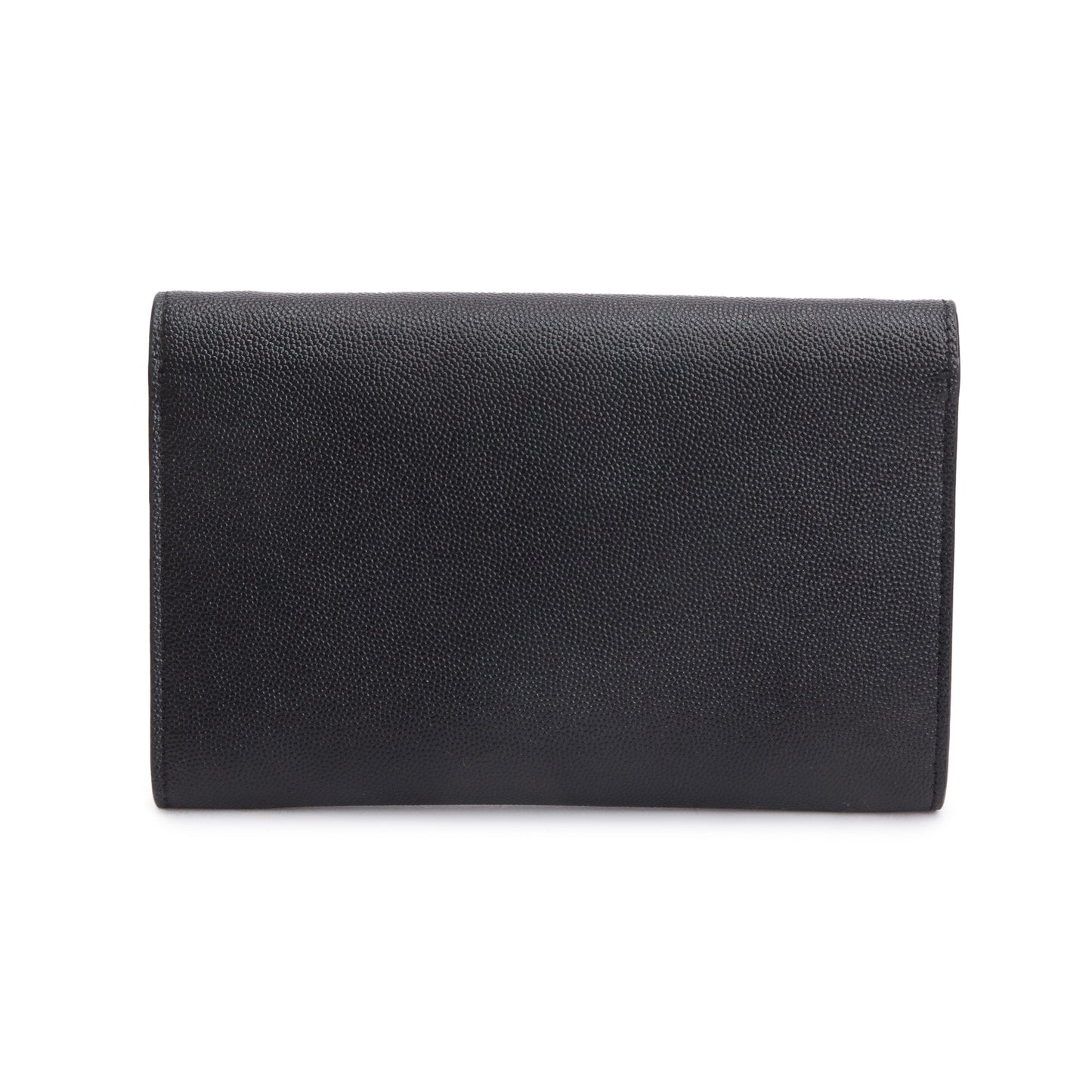 Saint Laurent 2021 Black Grain De Poudre Leather Uptown Chain Wallet