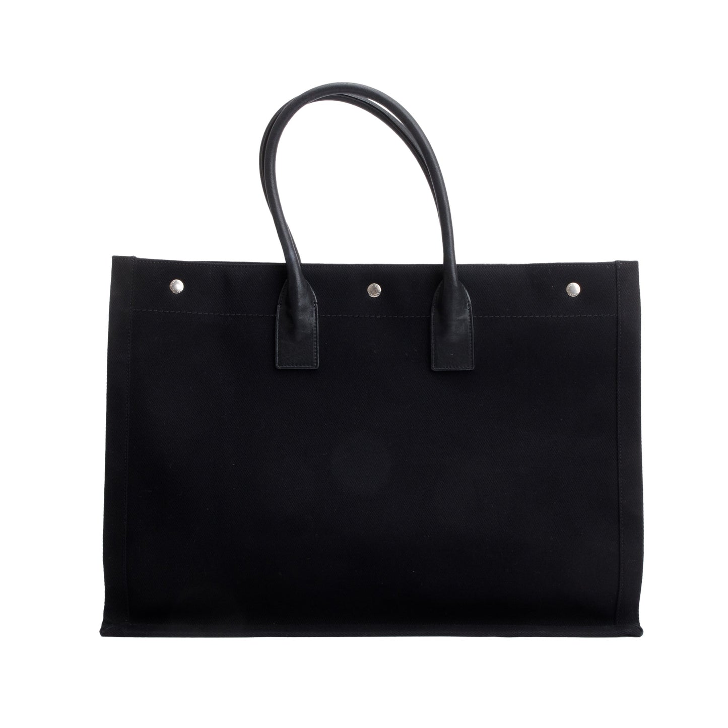 Saint Laurent 2021 Black Large Rive Gauche Canvas Tote