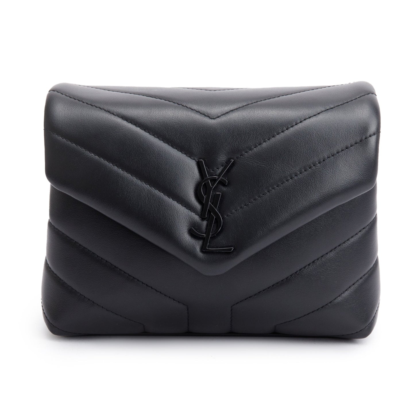 Saint Laurent 2021 Black Monogram Matelasse Toy Loulou Crossbody Bag