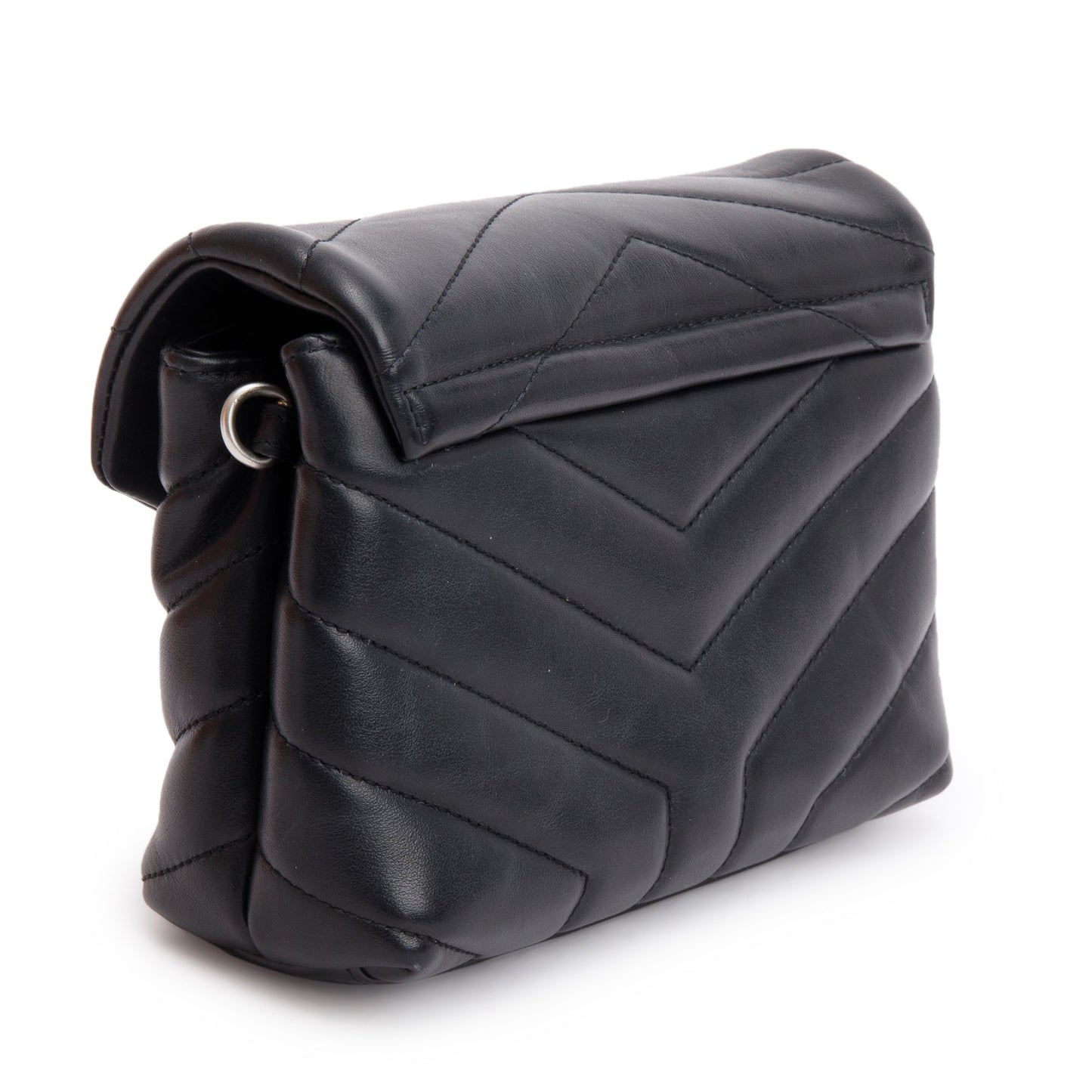 Saint Laurent 2021 Black Monogram Matelasse Toy Loulou Crossbody Bag