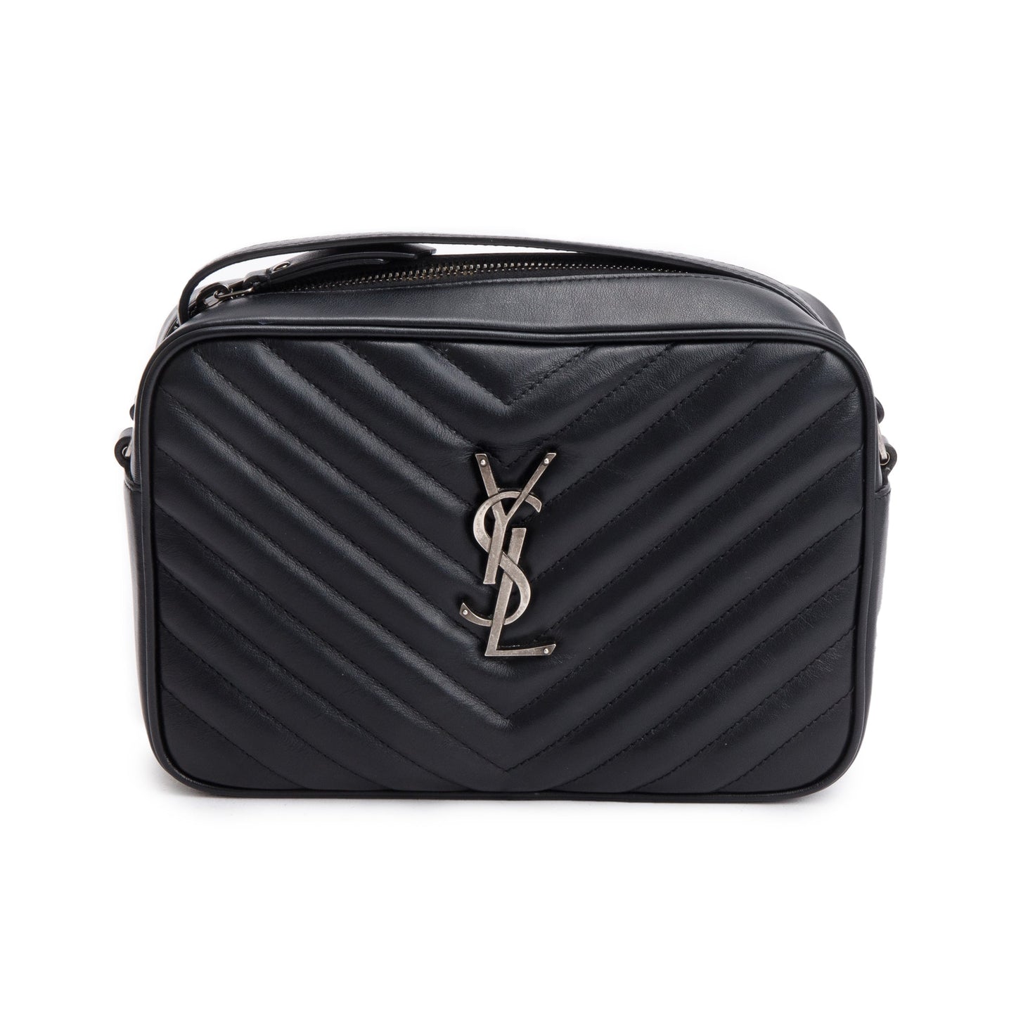 Saint Laurent 2021 Black Quilted Leather Lou Camera Bag