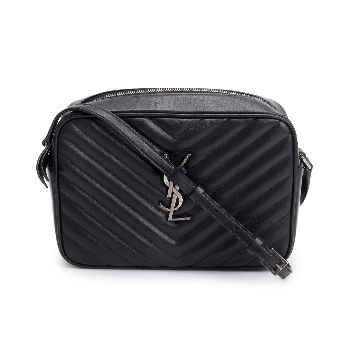 Saint Laurent 2021 Black Quilted Leather Lou Camera Bag