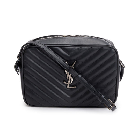 Saint Laurent 2021 Black Quilted Leather Lou Camera Bag