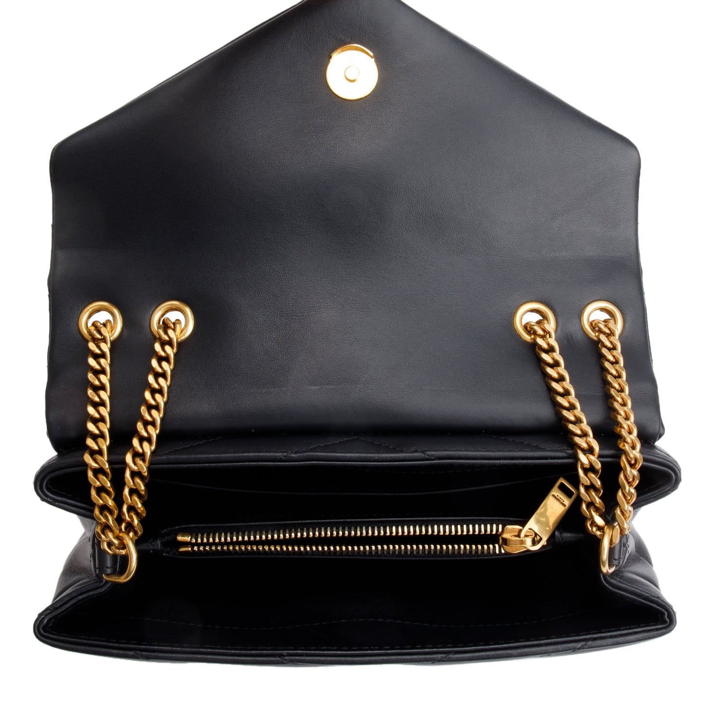 Saint Laurent 2021 Black Quilted Leather Small Loulou Shoulder Bag