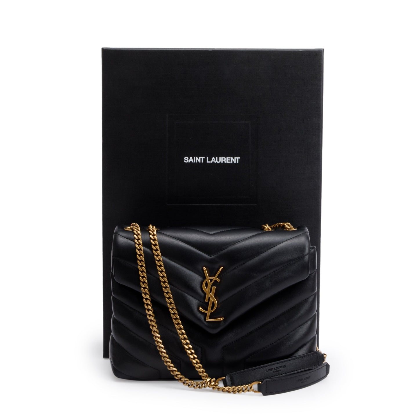 Saint Laurent 2021 Black Quilted Leather Small Loulou Shoulder Bag