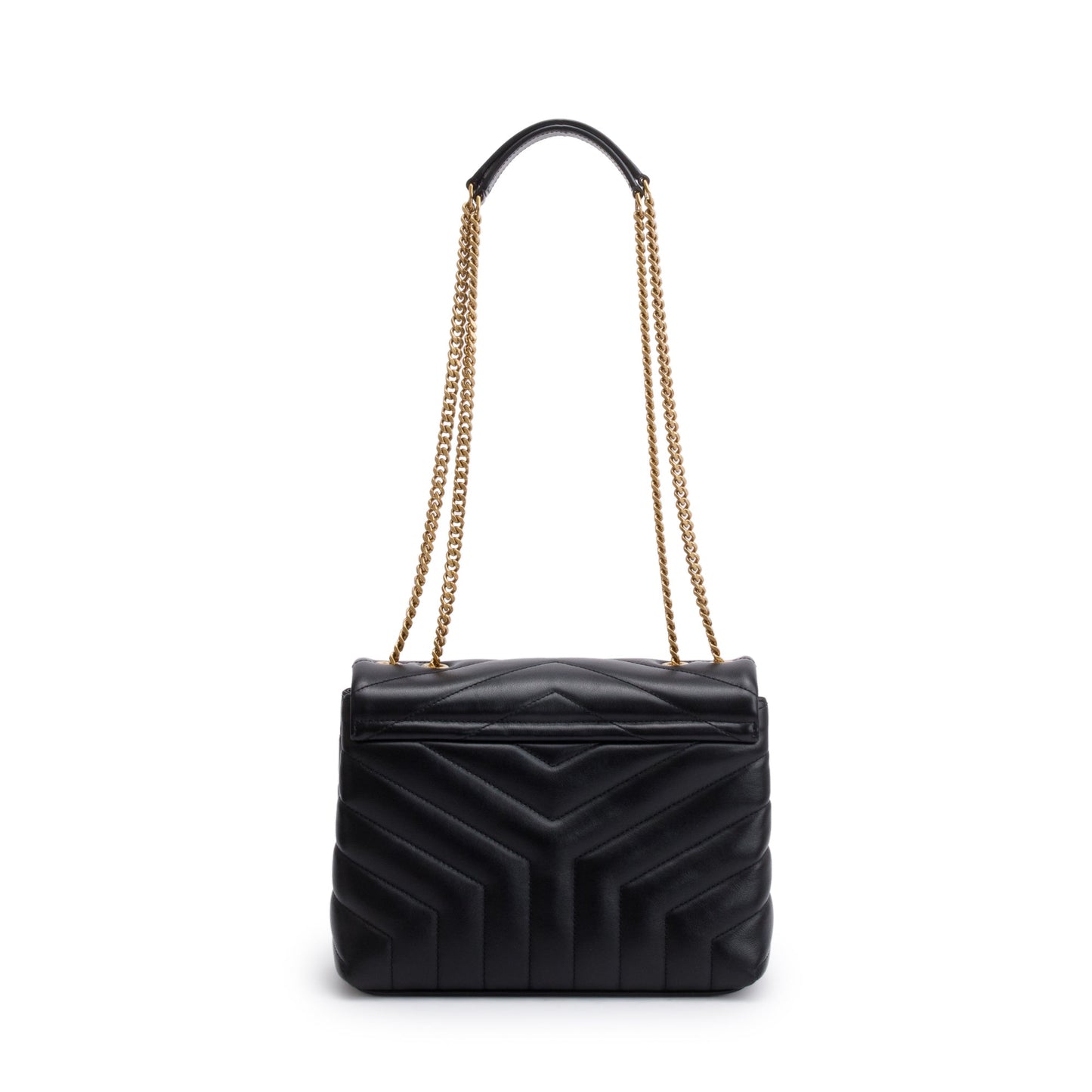Saint Laurent 2021 Black Quilted Leather Small Loulou Shoulder Bag