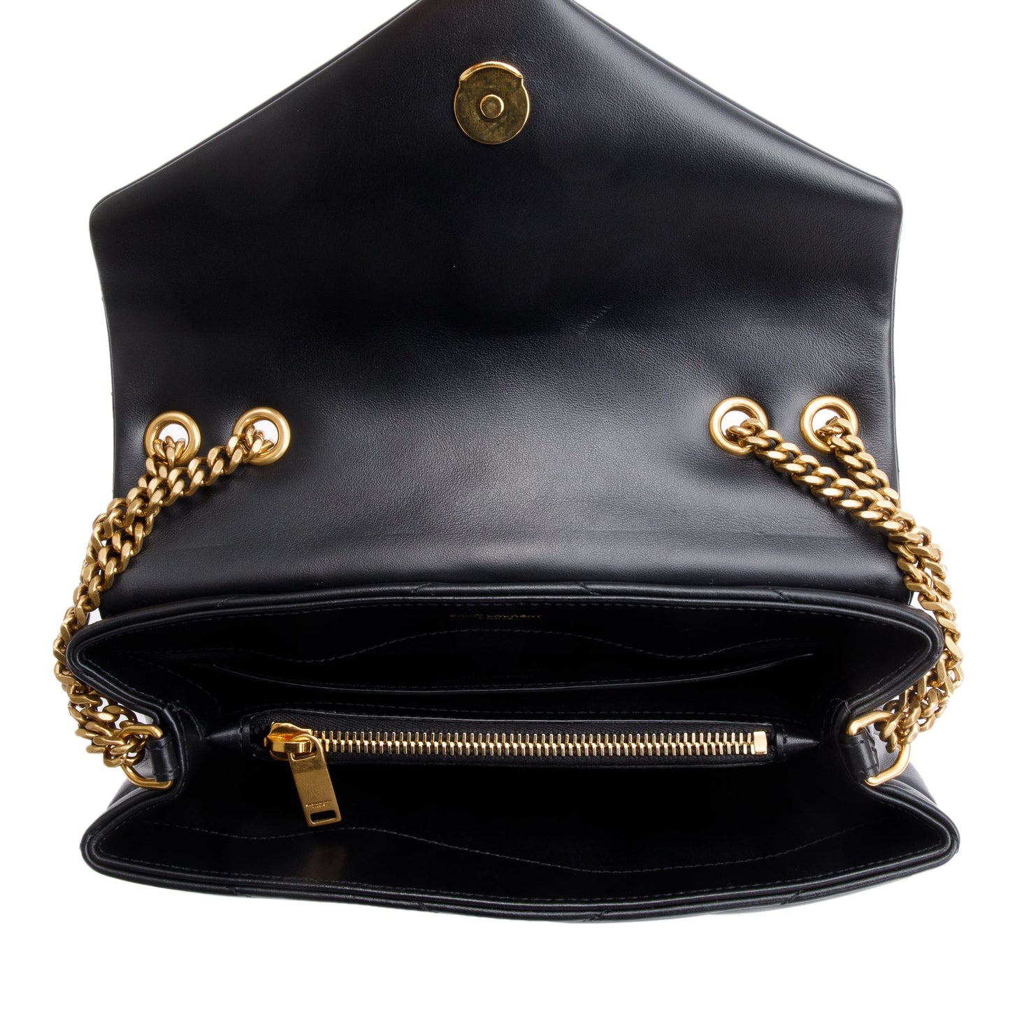 Saint Laurent 2021 Black Quilted Leather Small Loulou Shoulder Bag