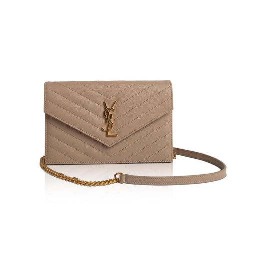 Saint Laurent 2021 Cassandre Envelope Chain Wallet