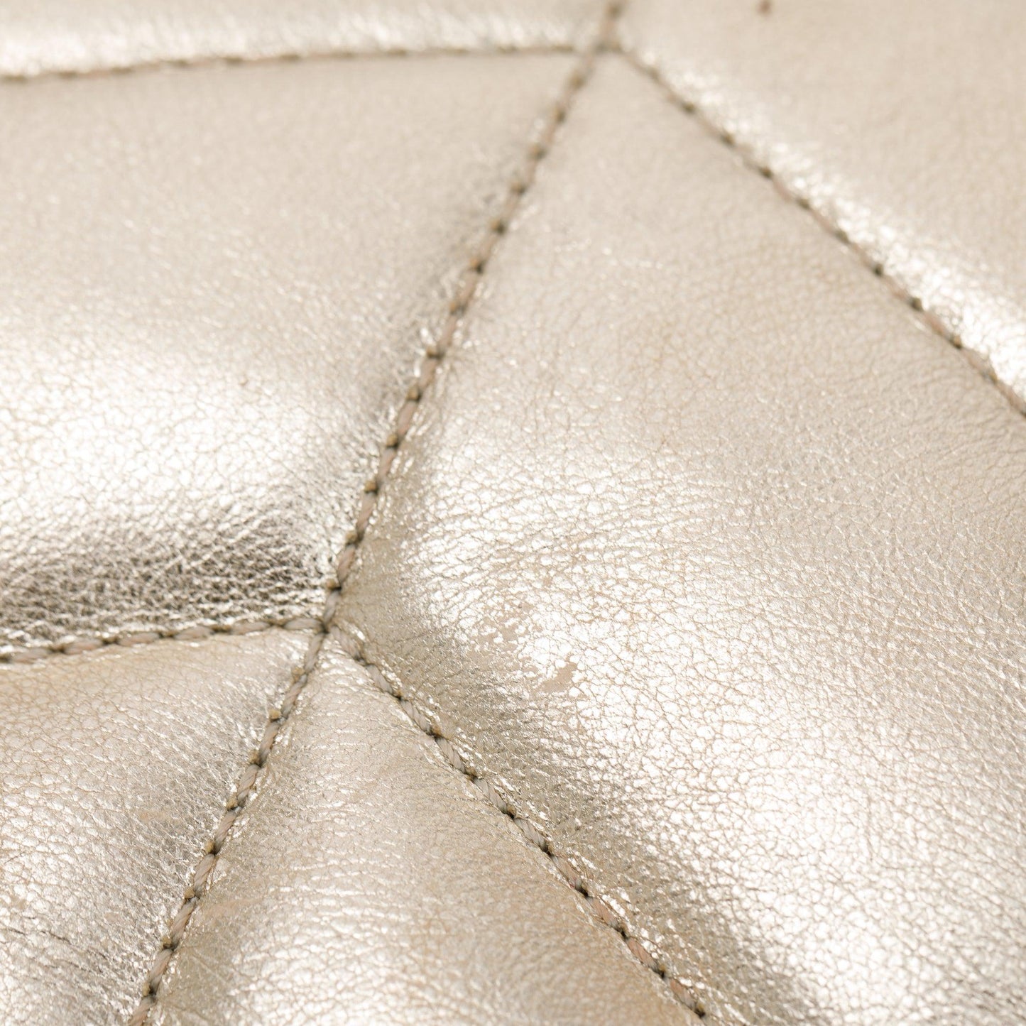 Saint Laurent 2021 Gold Metallic Small Puffer Pouch