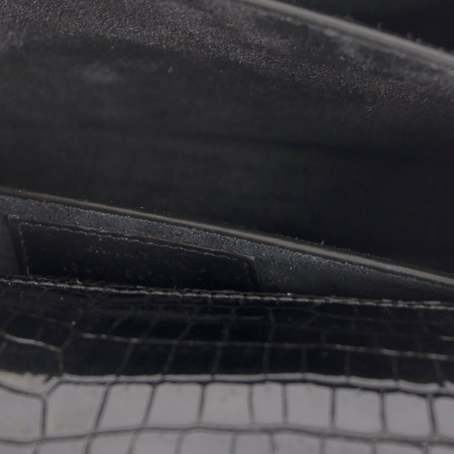 Saint Laurent 2021 Medium Crocodile Embossed Sunset Bag