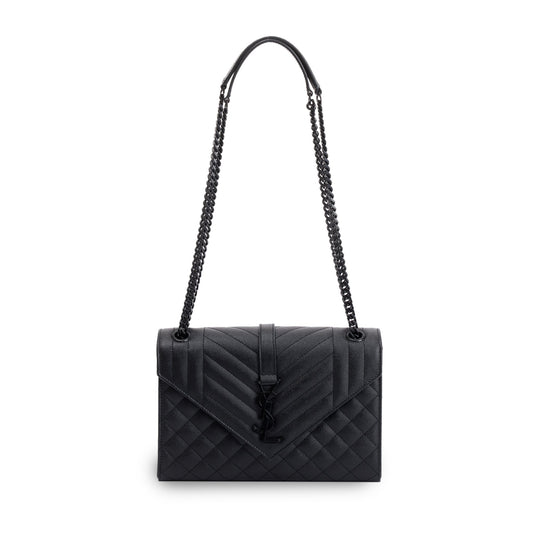 Saint Laurent 2021 Medium Monogram Matelasse Envelope Chain Bag