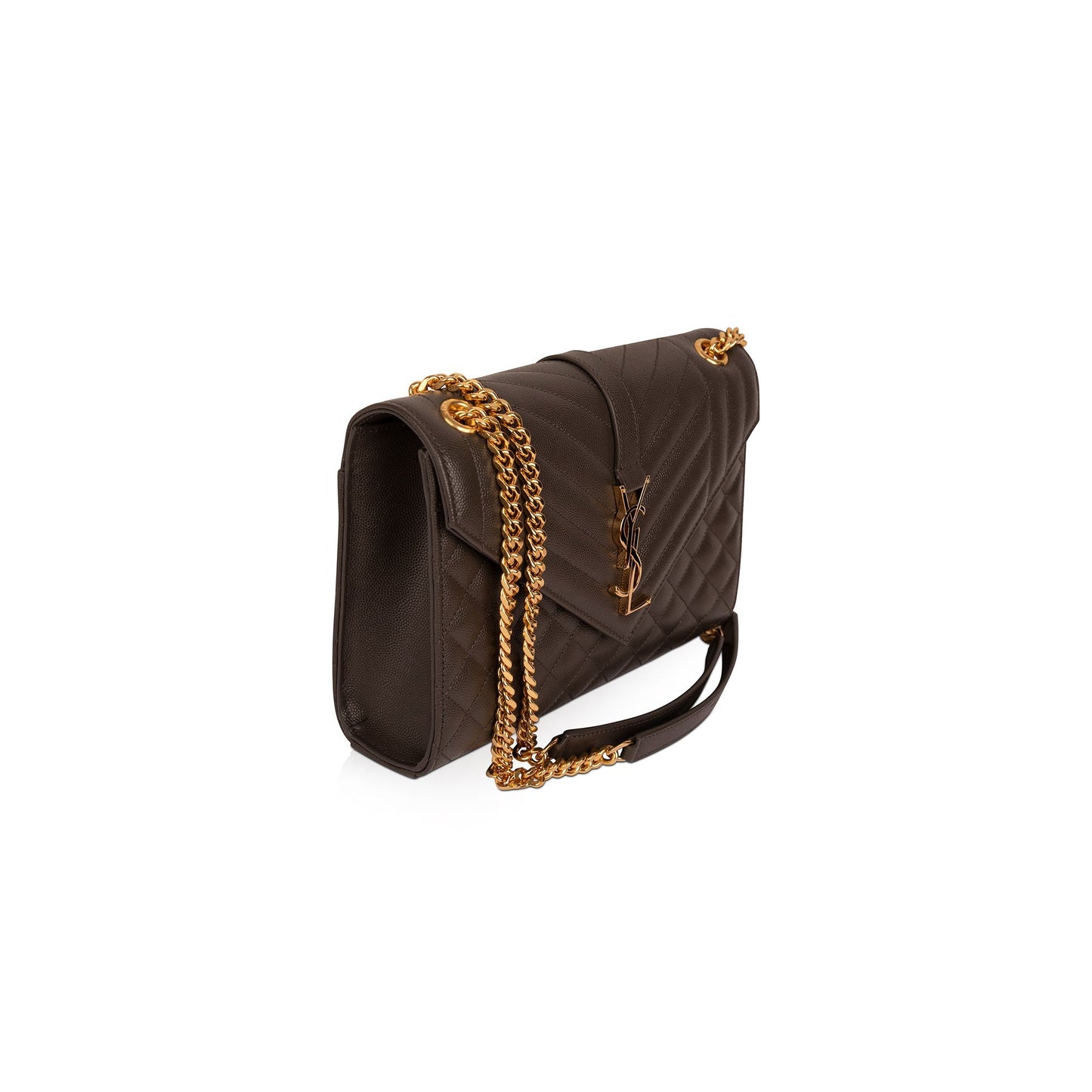 Saint Laurent 2021 Medium Monogram Matelasse Envelope Chain Bag