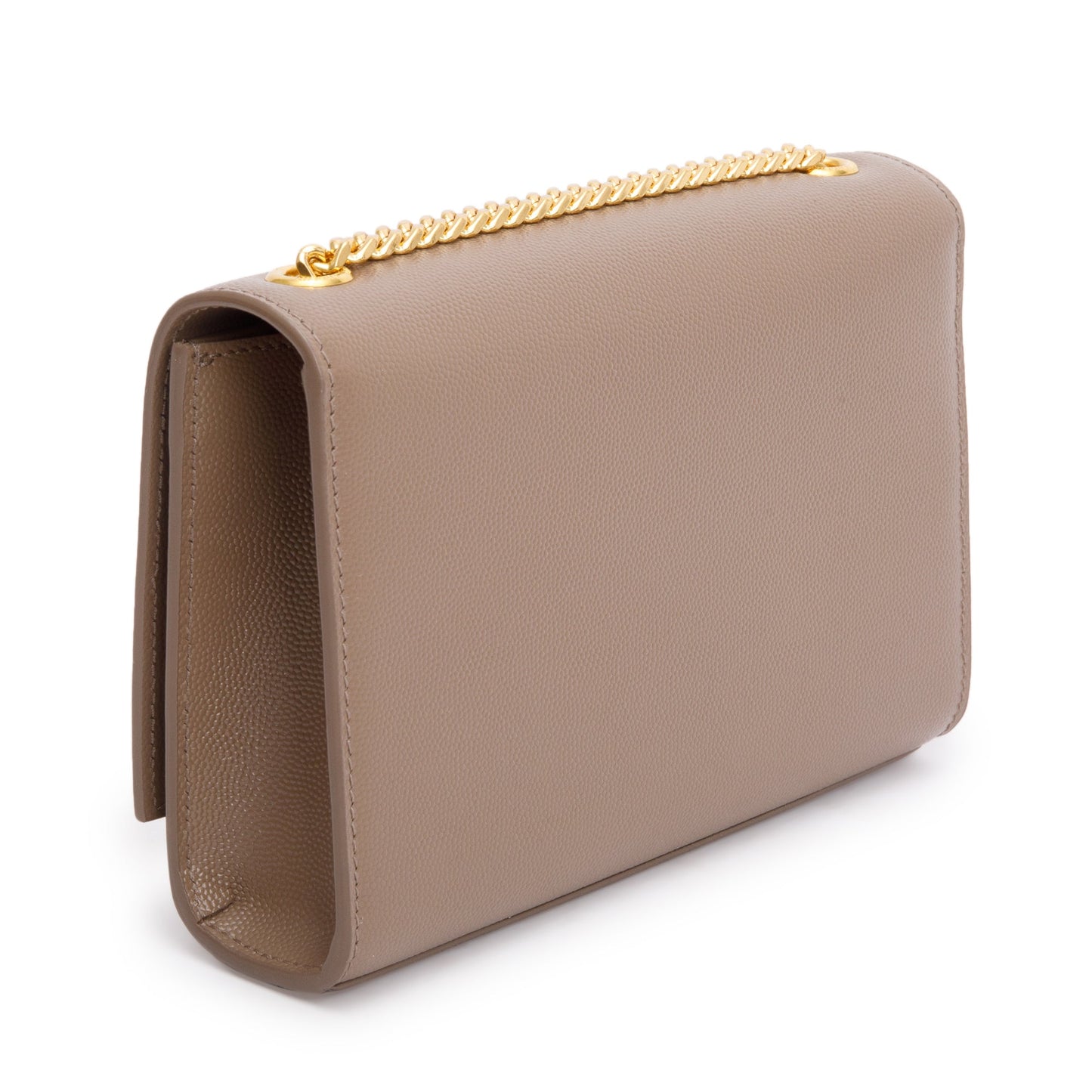 Saint Laurent 2022 Beige Grain De Poudre Leather Small Monogram Kate Bag