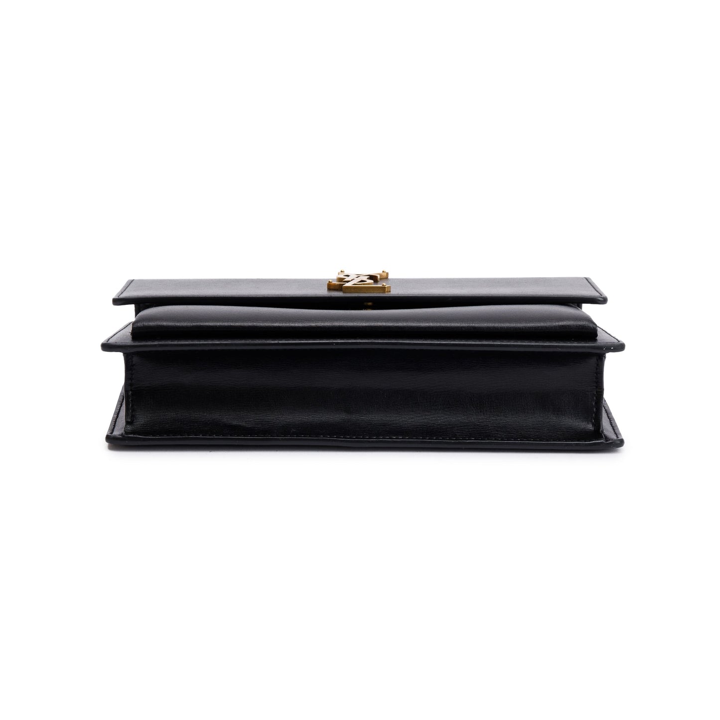 Saint Laurent 2022 Black Calfskin Leather Medium Sunset Handle Bag