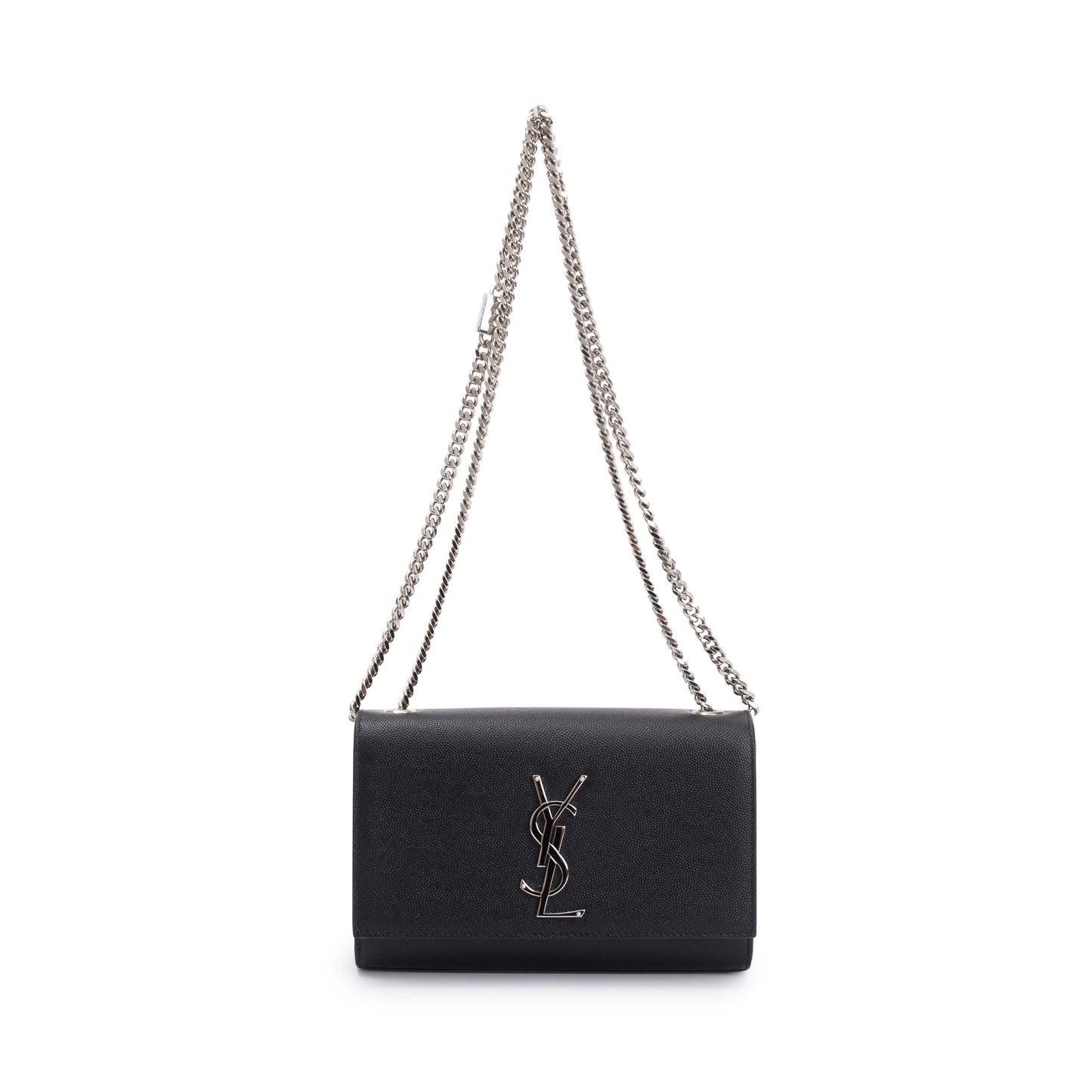 Saint Laurent 2022 Black Grain De Poudre Leather Small Kate Bag