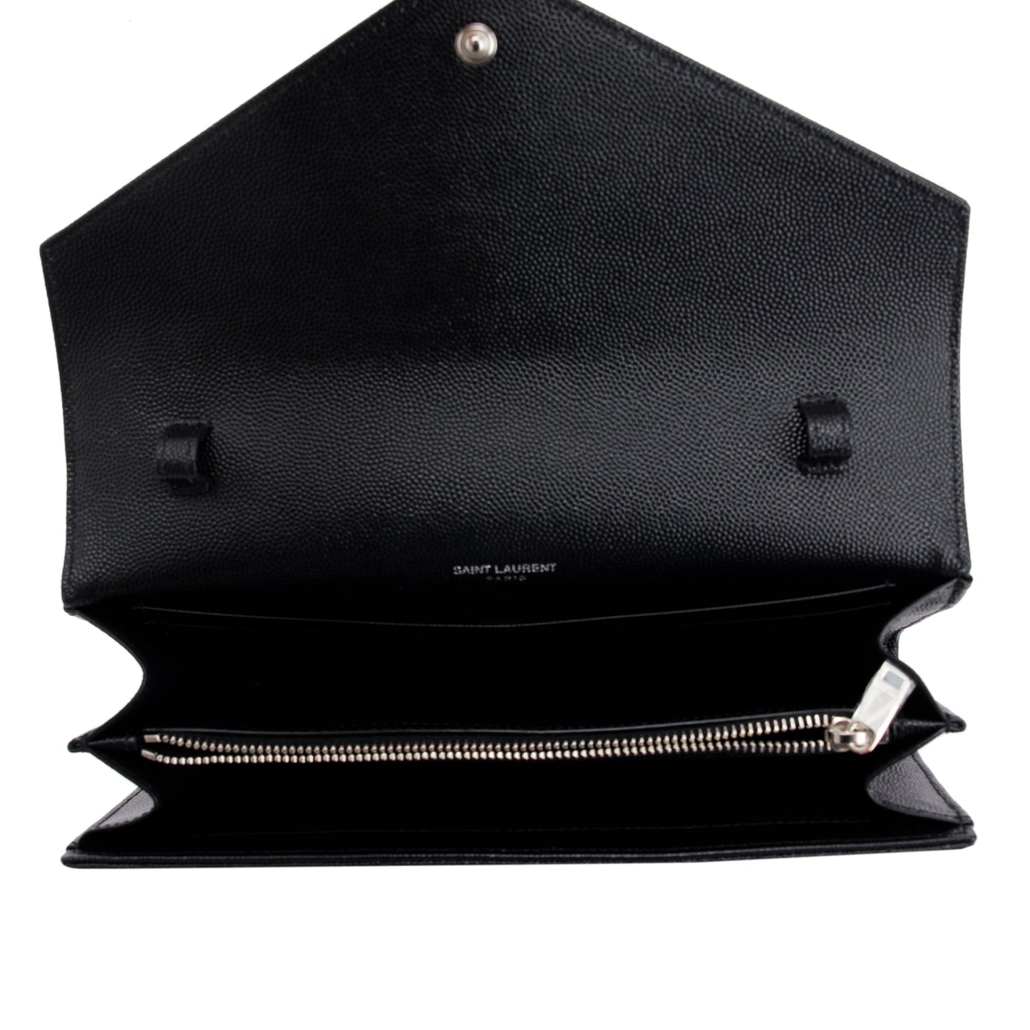 Saint Laurent 2022 Cassandre Matelasse Chain Wallet