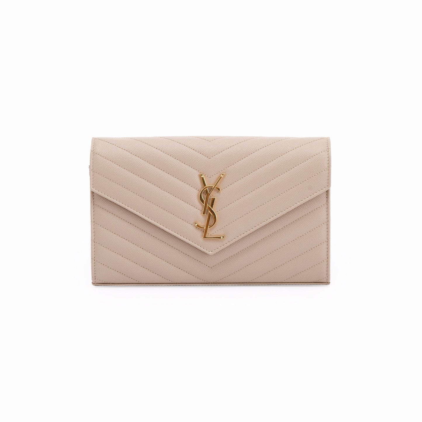 Saint Laurent 2022 Cassandre Matelasse Chain Wallet