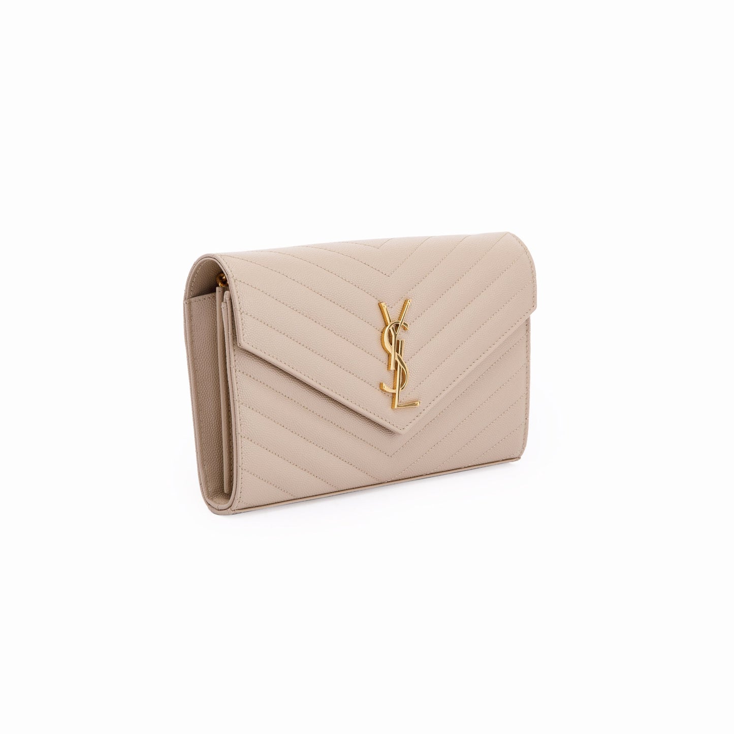 Saint Laurent 2022 Cassandre Matelasse Chain Wallet
