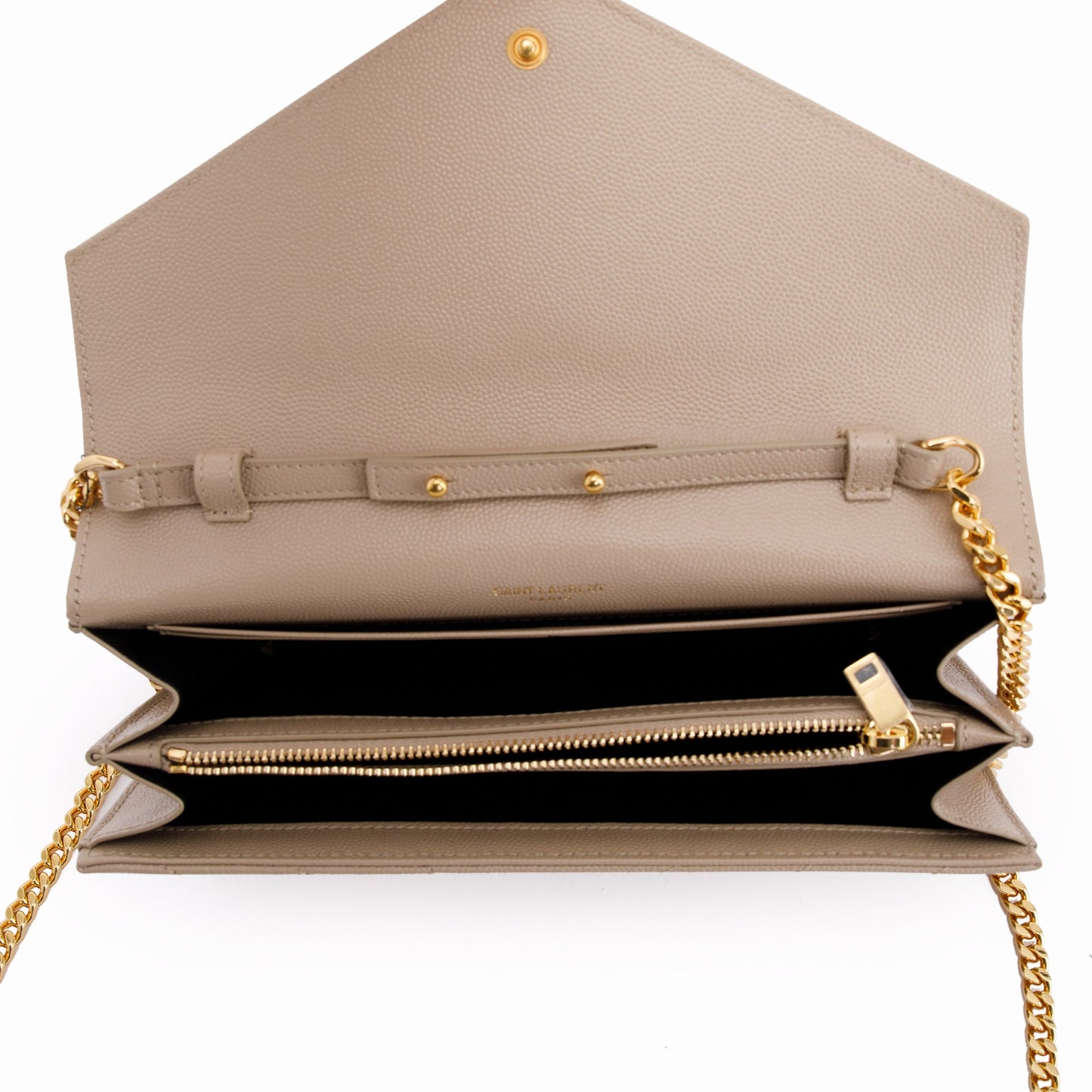 Saint Laurent 2022 Cassandre Matelasse Chain Wallet