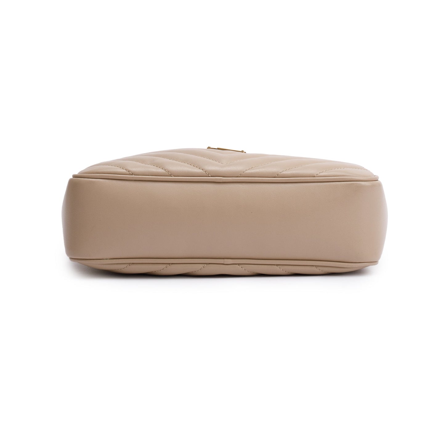 Saint Laurent 2022 Neutral Quilted Leather Lou Camera Bag