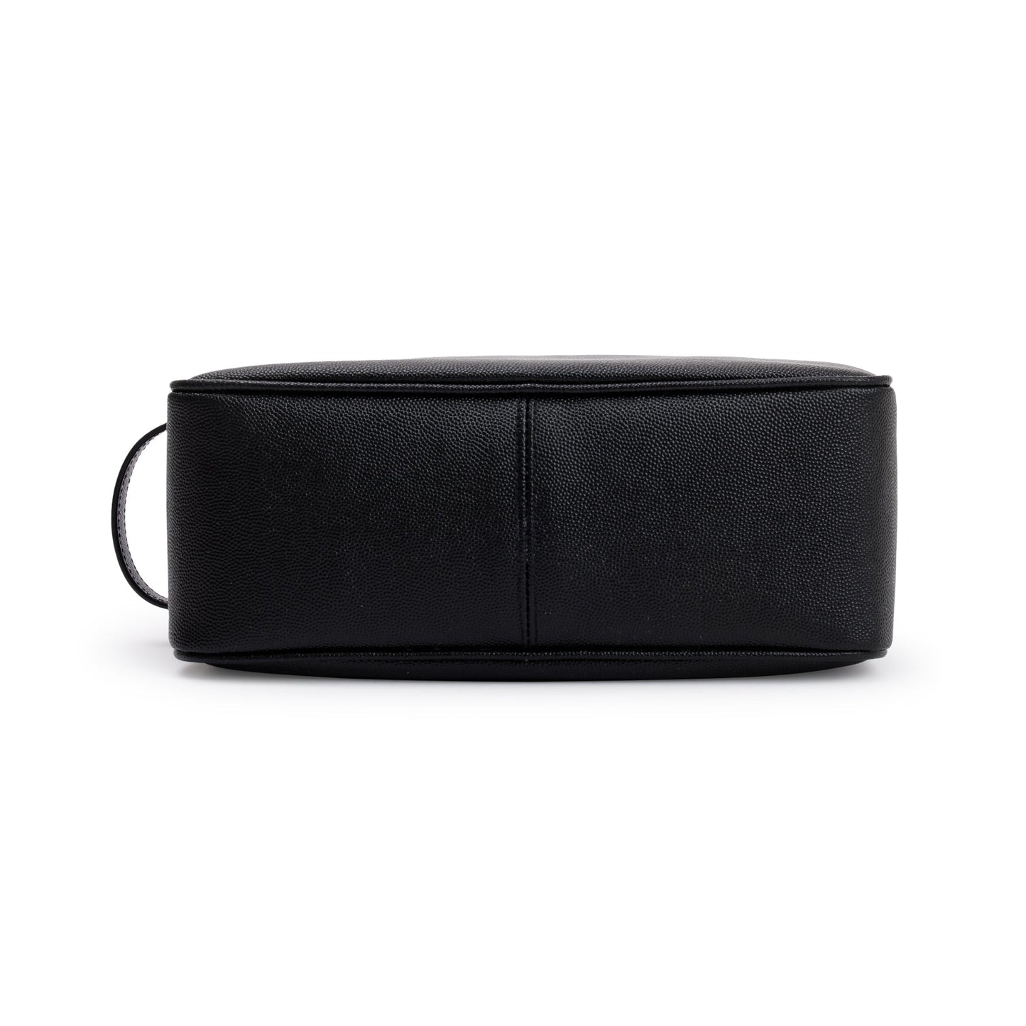 Saint Laurent 2023 Black Calfskin Leather Double Zip Cosmetic Case