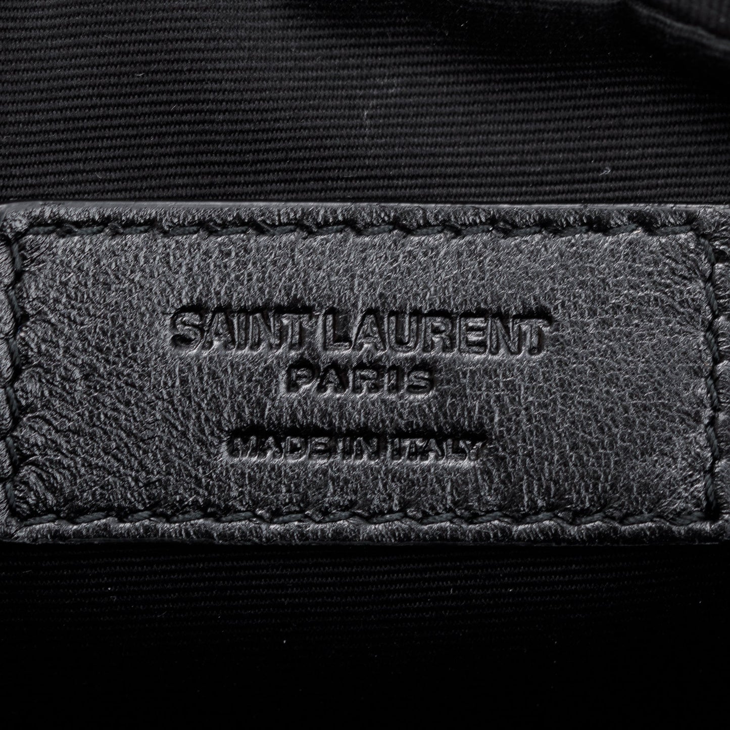 Saint Laurent 2023 Black Calfskin Leather Double Zip Cosmetic Case