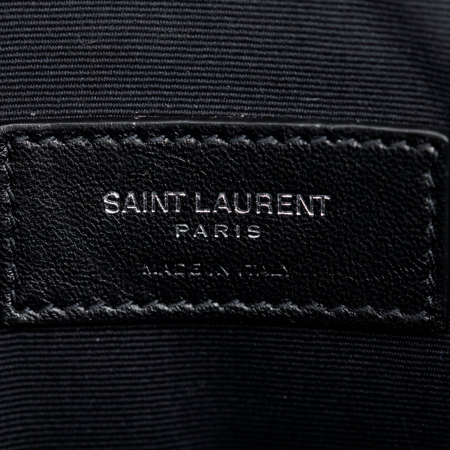 Saint Laurent 2023 Black Crocodile-Embossed Leather Uptown Pouch