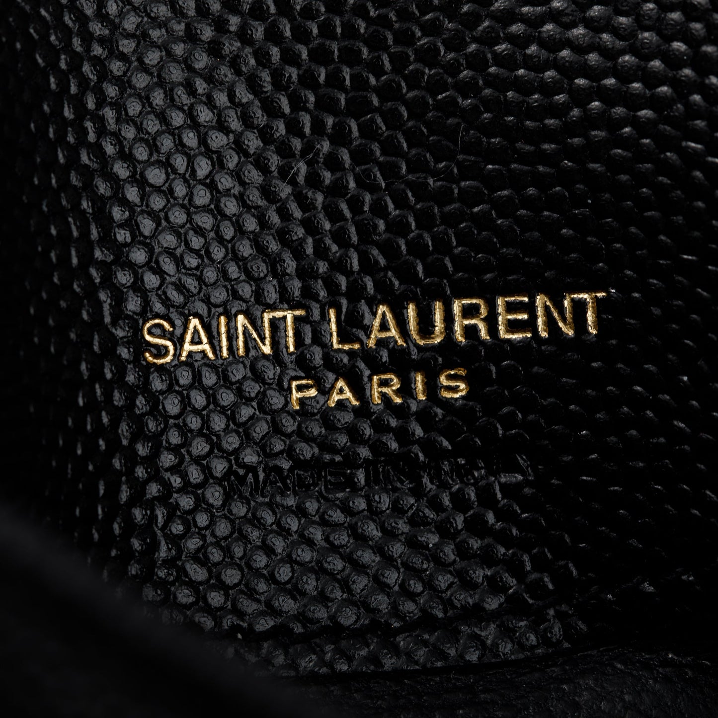 Saint Laurent 2023 Black Grain De Poudre Cassandre Matelasse Fragments Flap Card Case