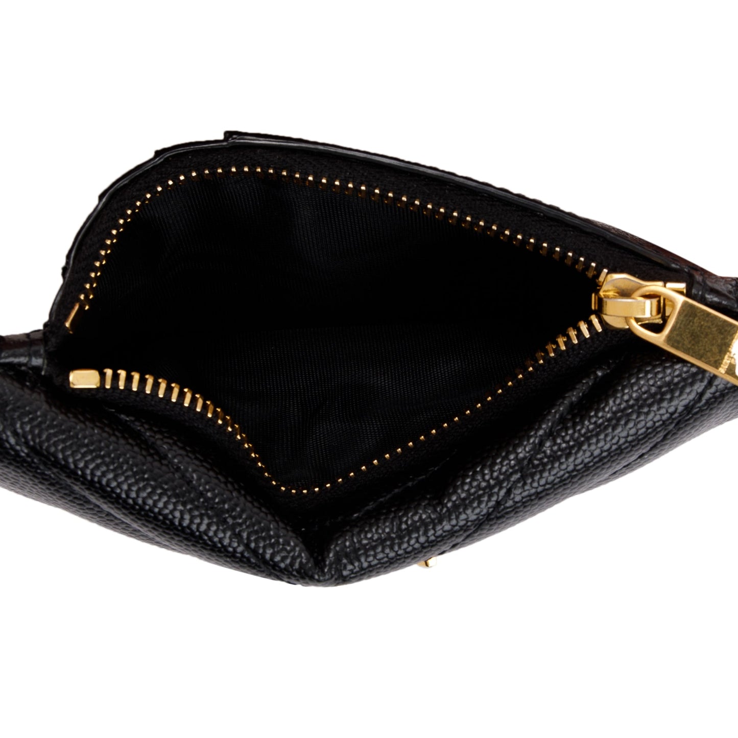 Saint Laurent 2023 Black Grain De Poudre Cassandre Matelasse Fragments Flap Card Case