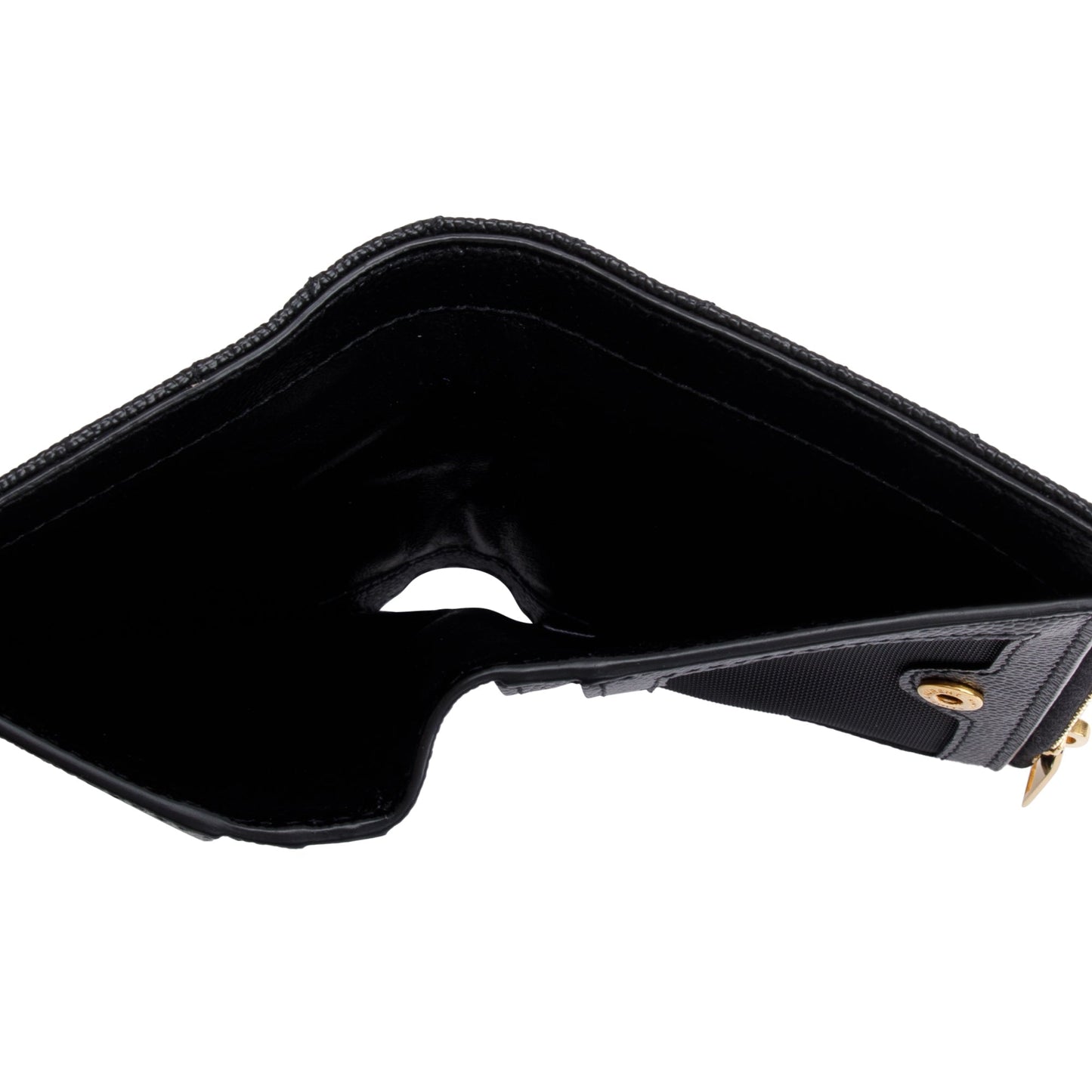 Saint Laurent 2023 Black Grain de Poudre Leather Cassandre Matelasse Bi-Fold Wallet