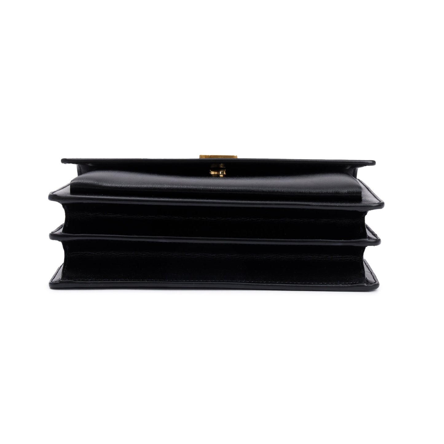Saint Laurent 2023 Black Leather Medium Sunset Bag