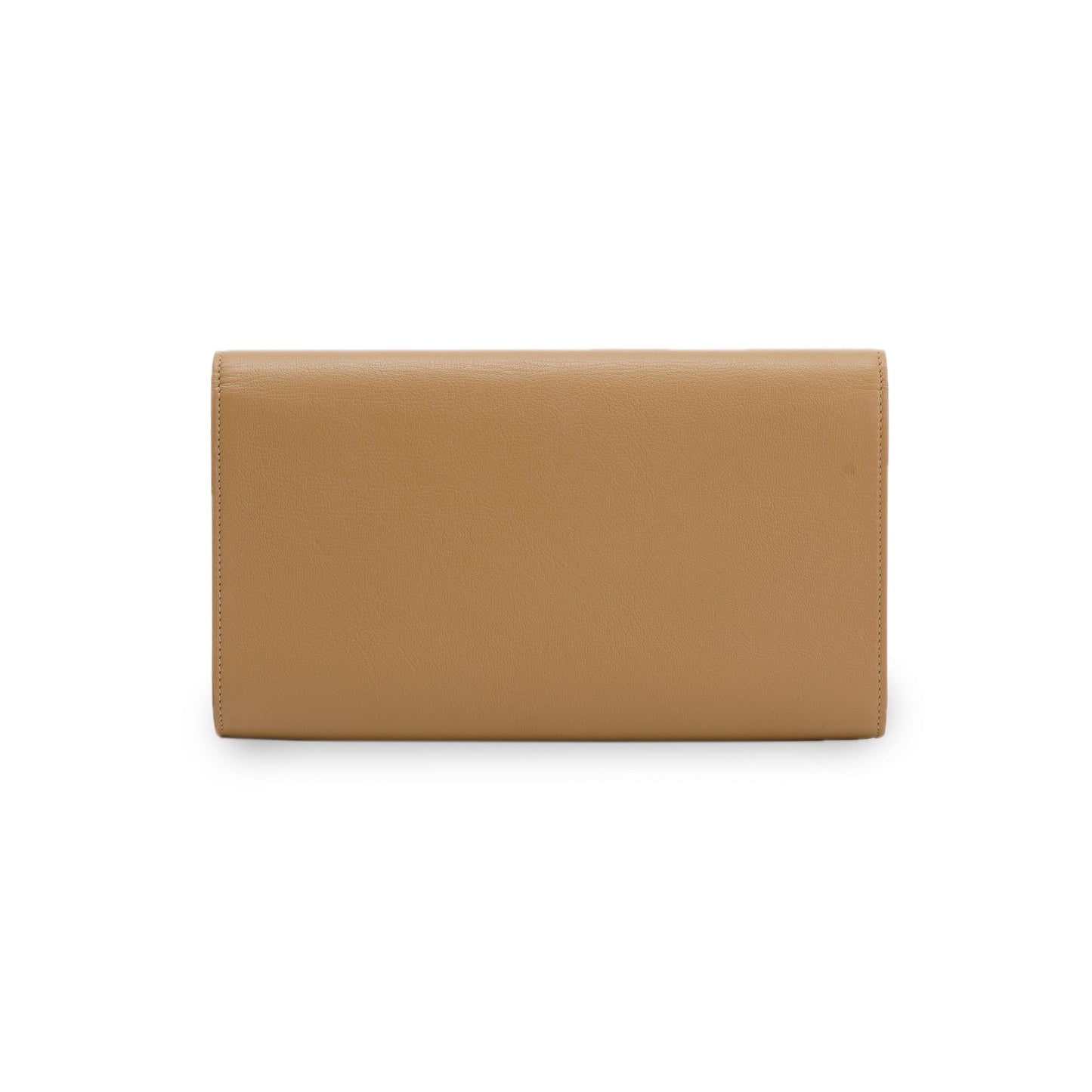 Saint Laurent Beige Calfskin Leather Large Belle de Jour Clutch