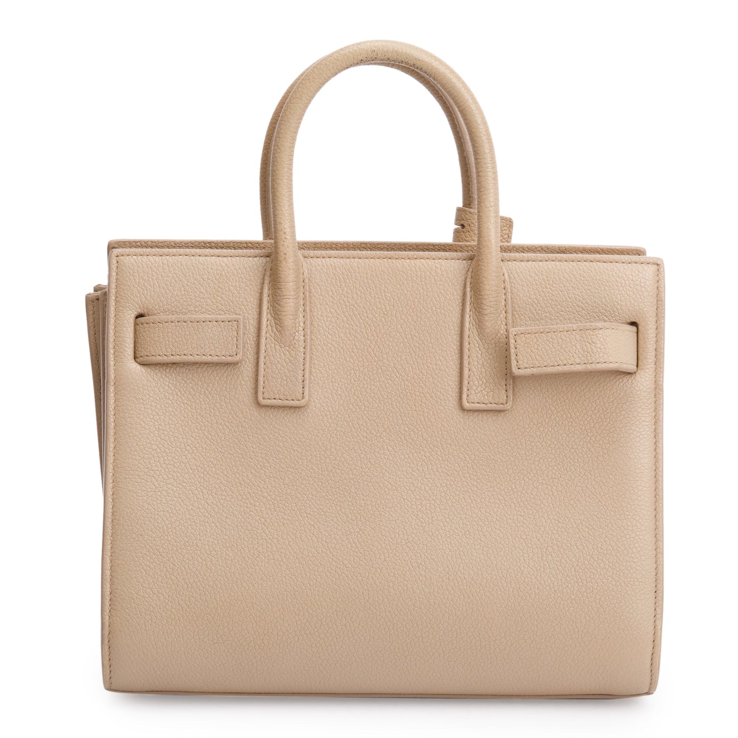 Saint Laurent Beige Grained Leather Nano Sac De Jour