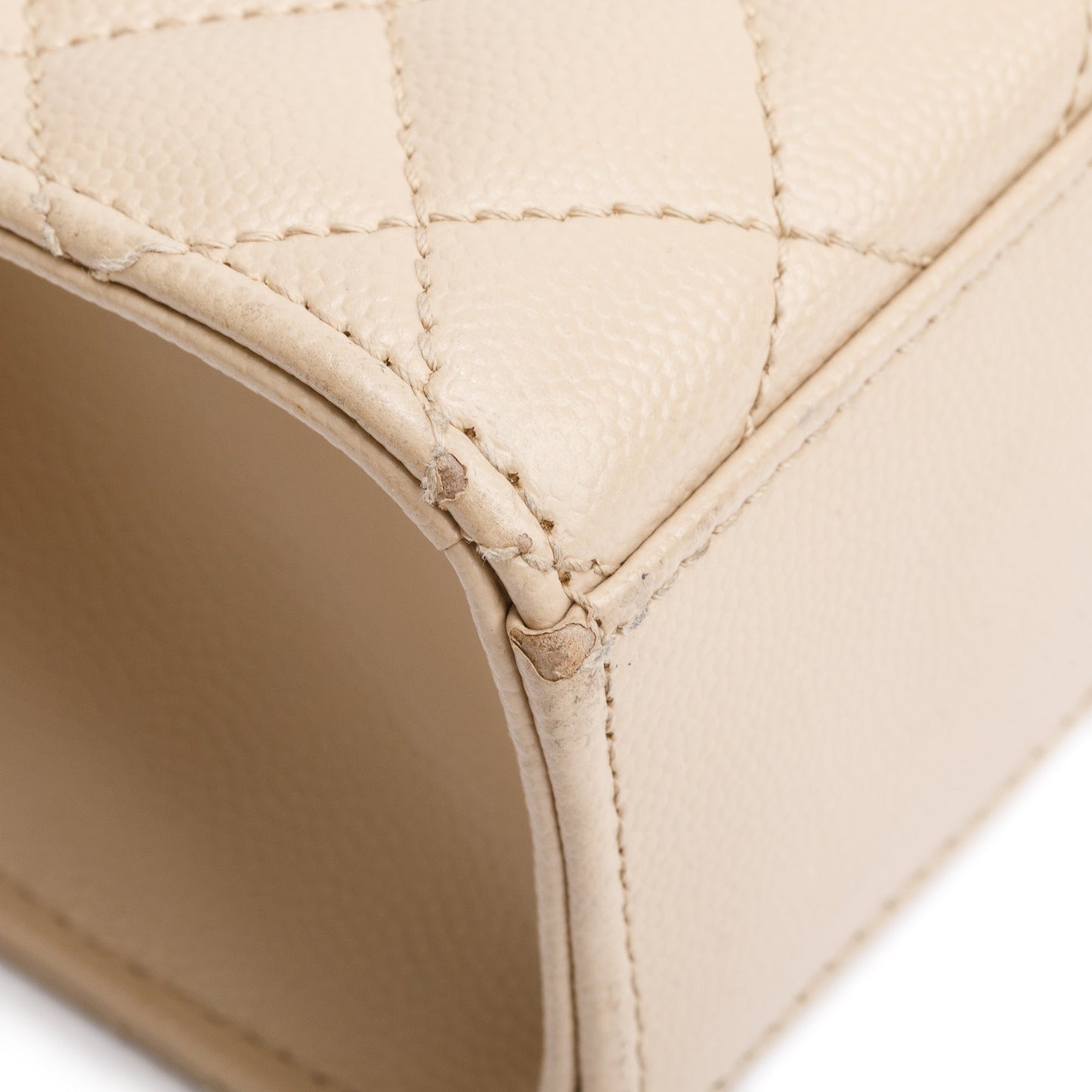 Saint Laurent Beige Quilted Grain De Poudre Leather Large Envelope Chain Bag